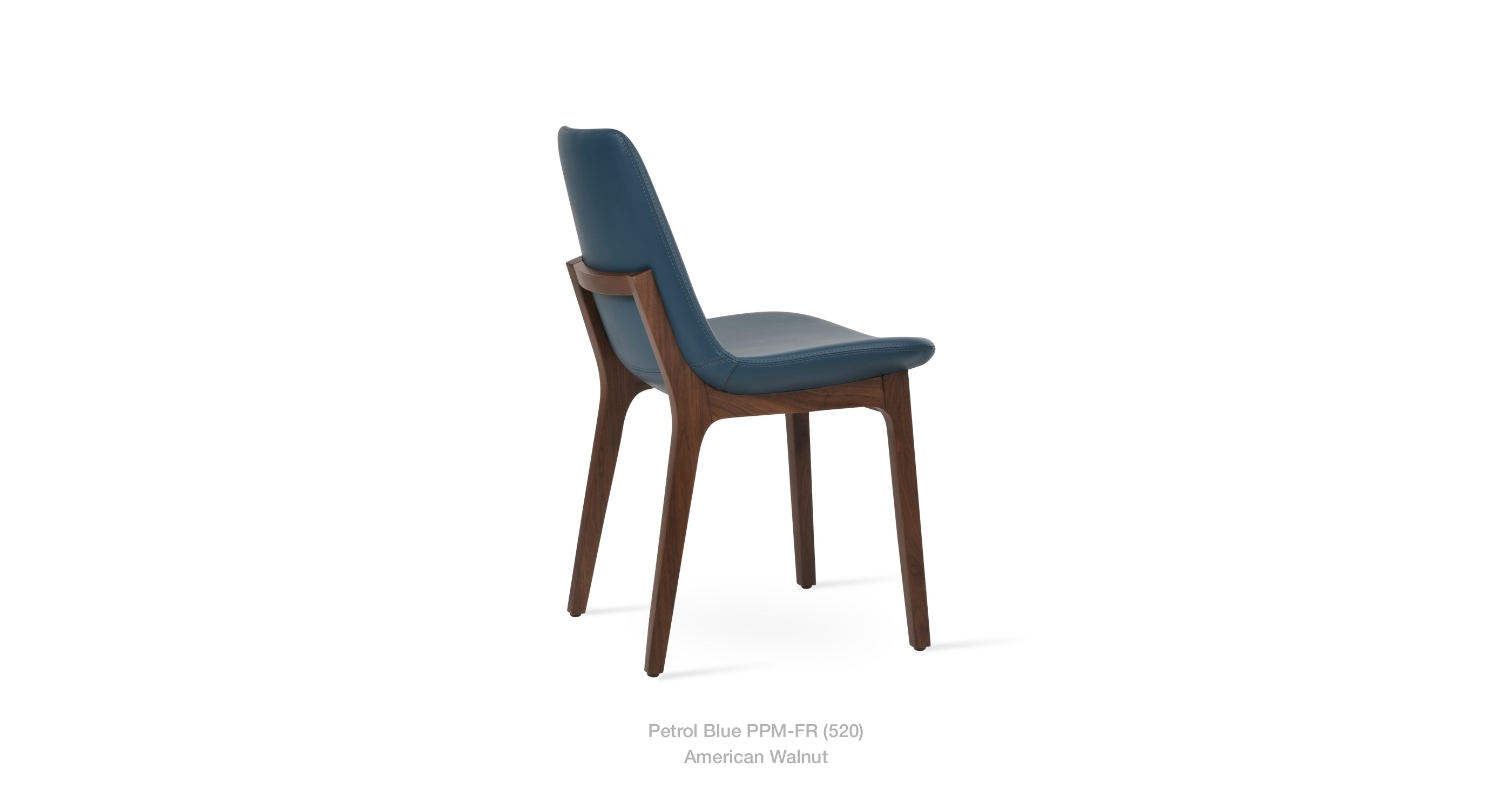 petrol blue - american walnut