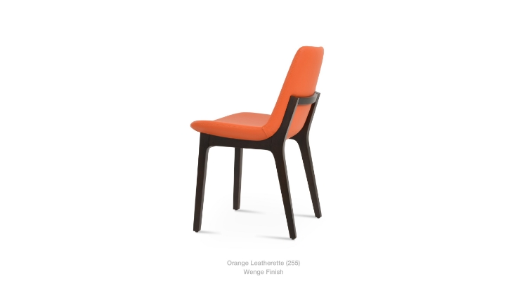 orange leatherette - wenge