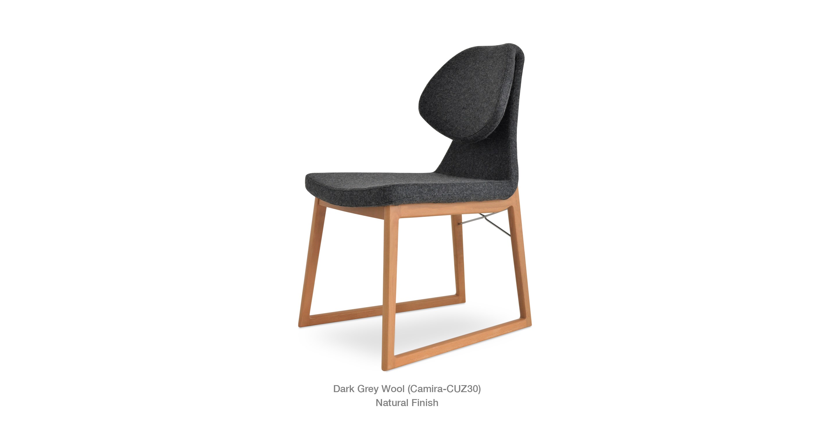 Gakko Wood Dark Grey Wool Natural