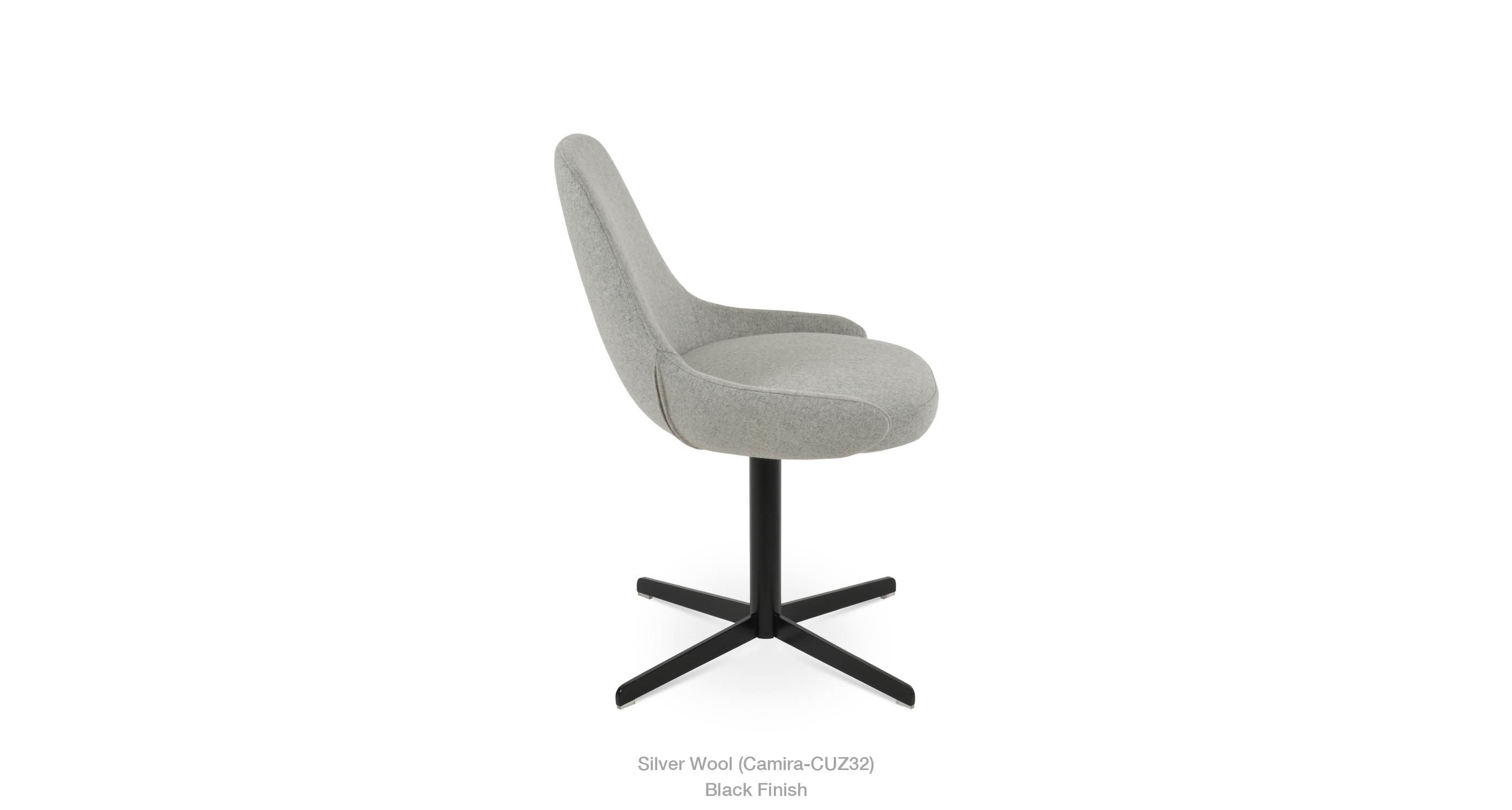 silver wool - black