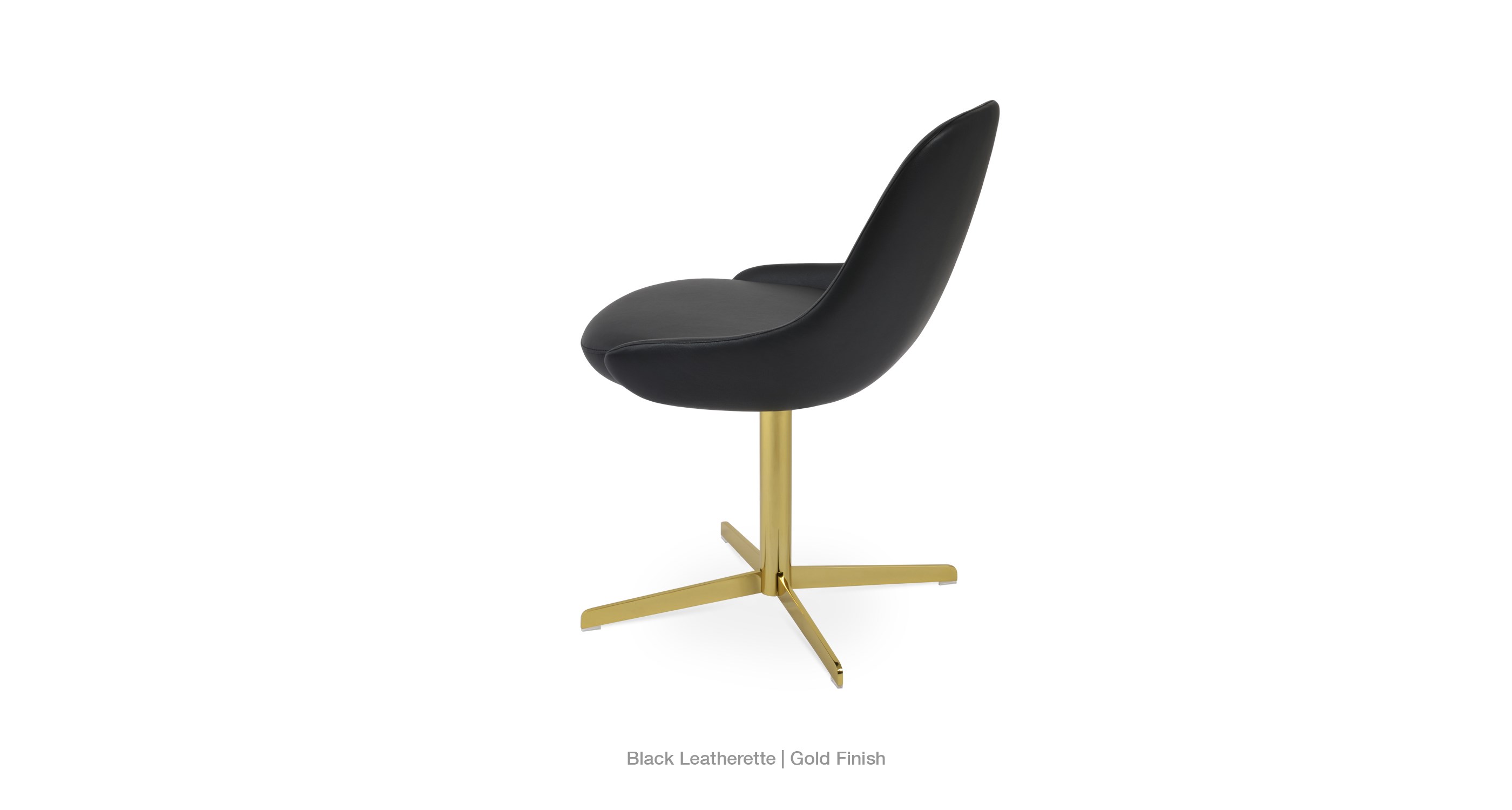 black leatherette - gold