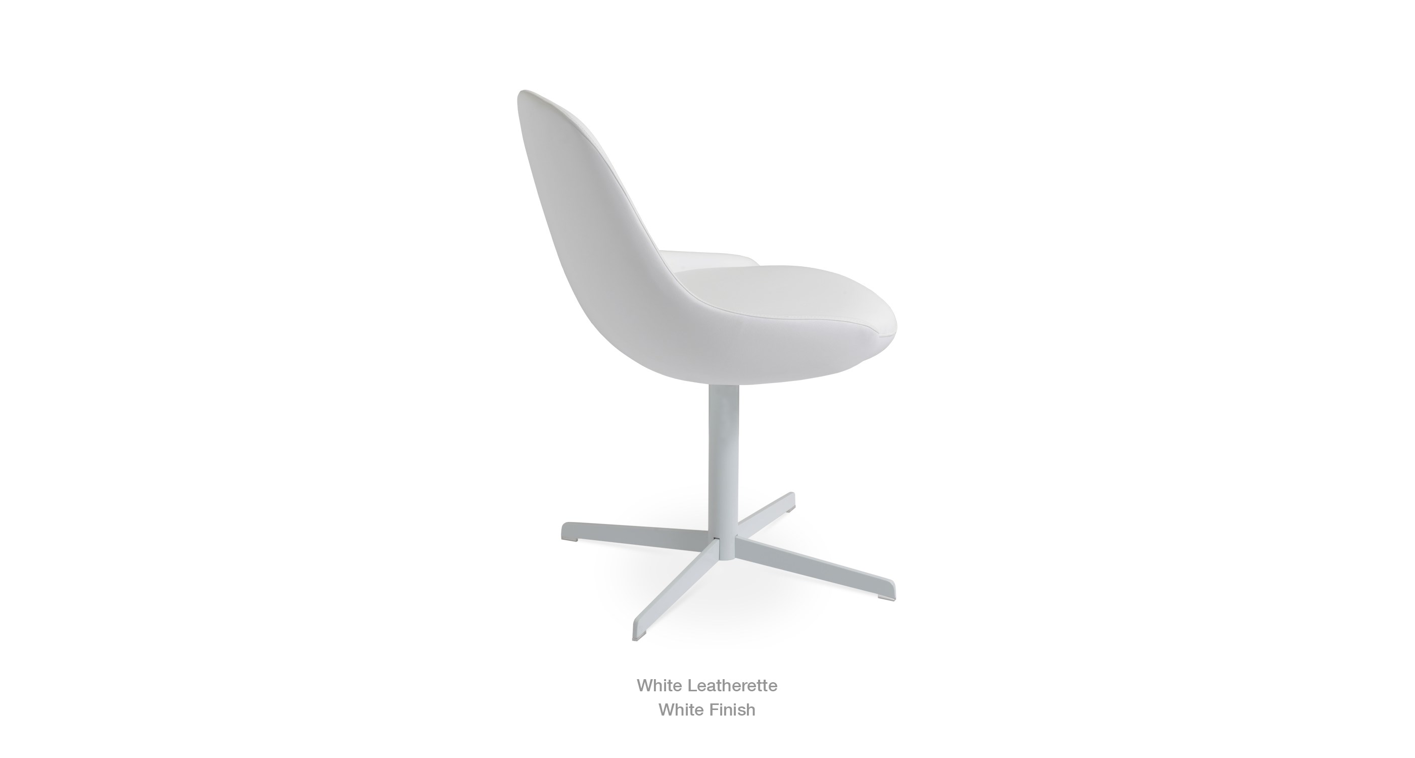 white leathertte - white base