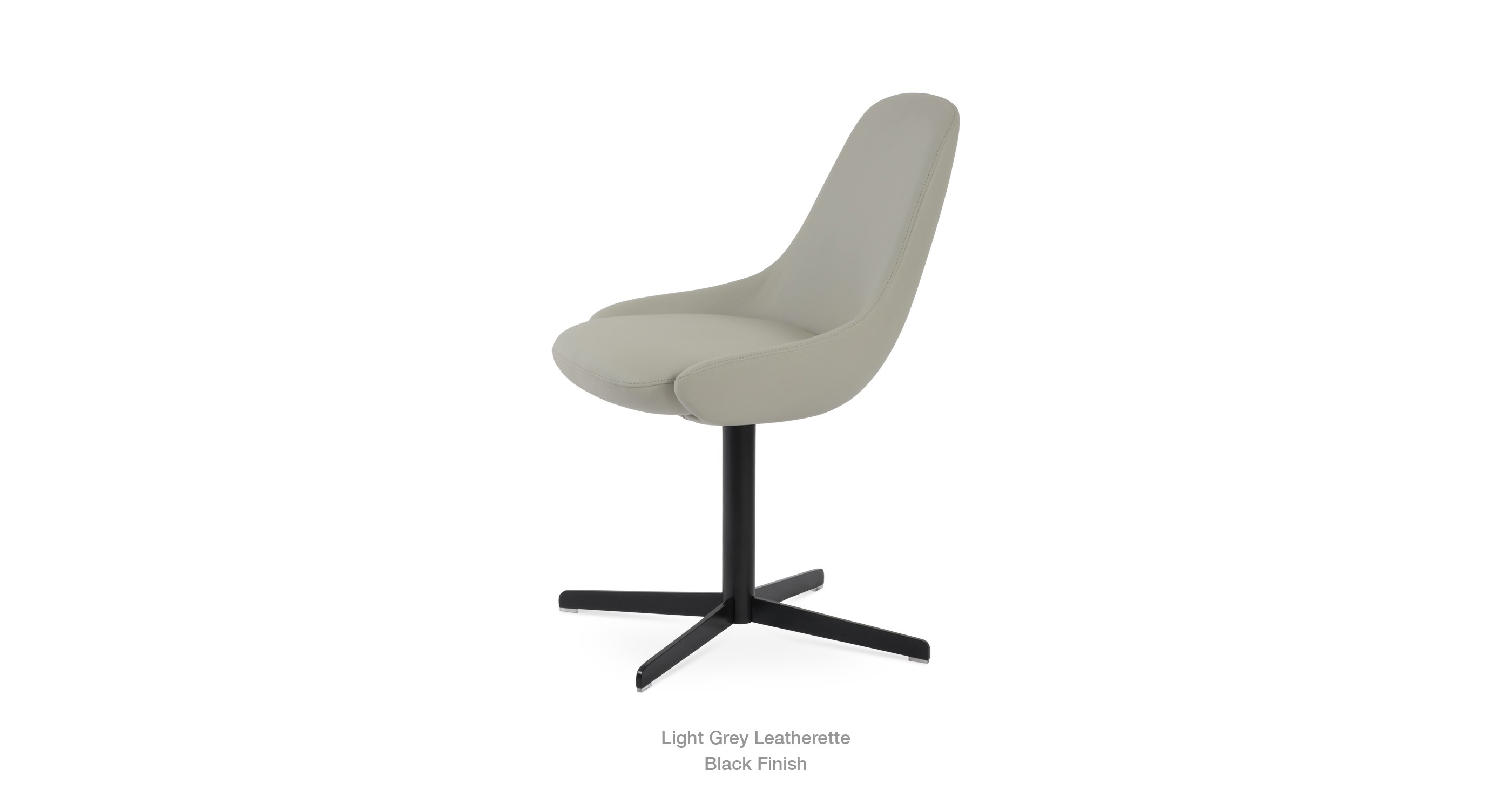 light grey leatherette