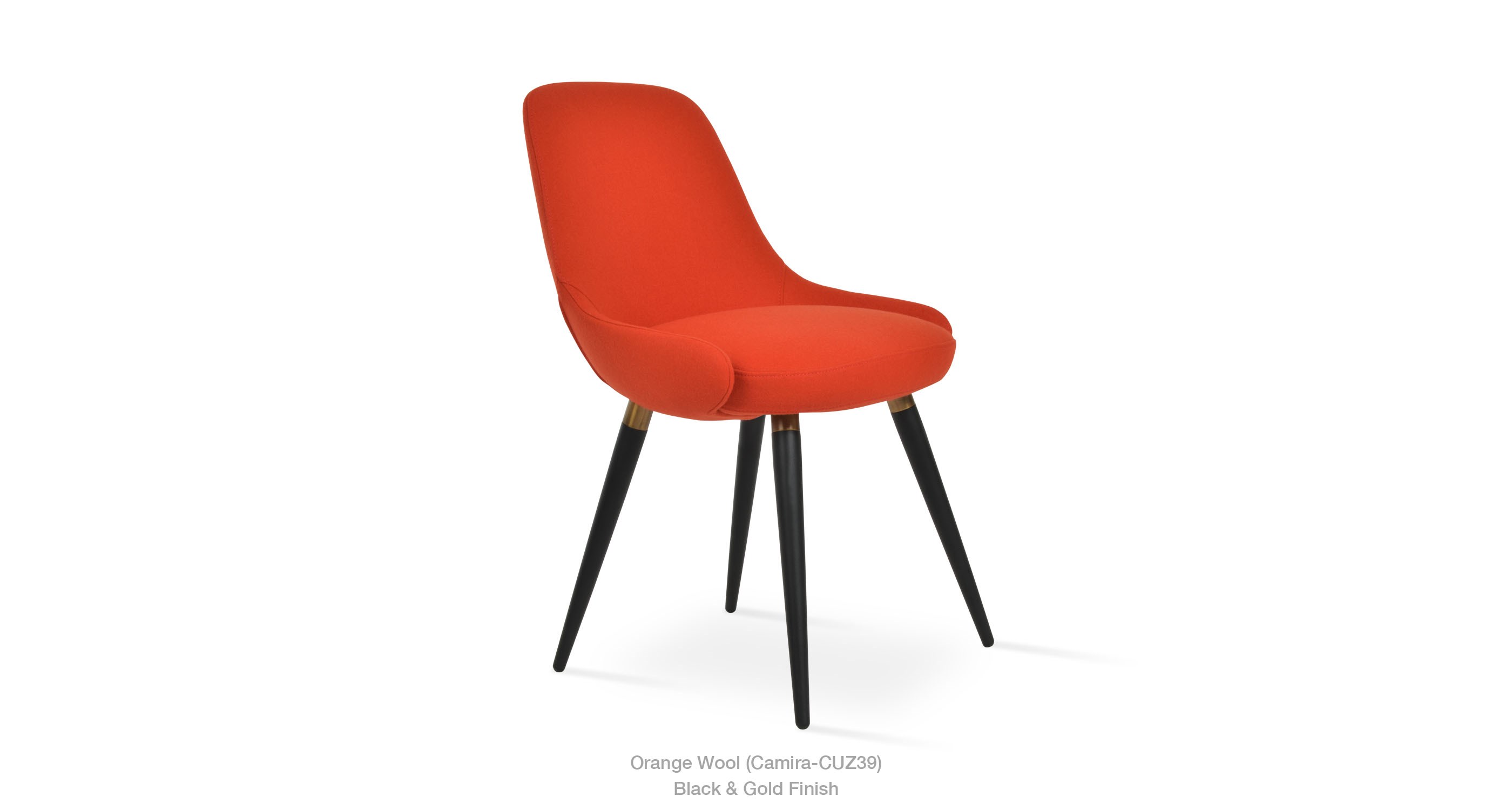 orange wool - black base