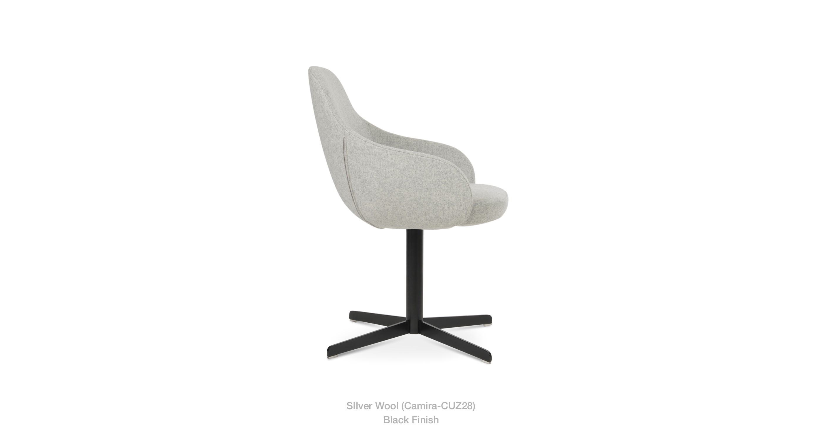 silver wool - black