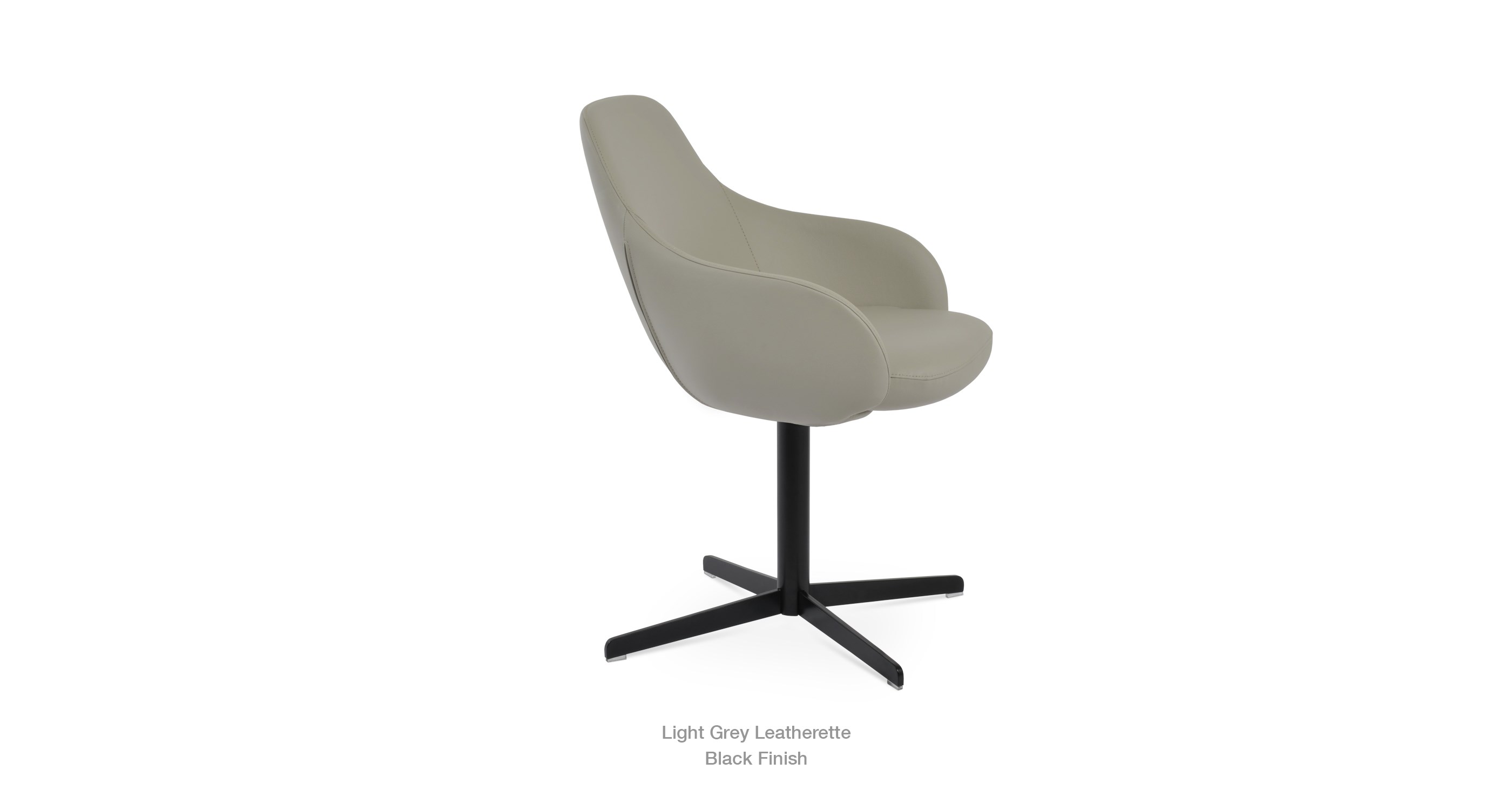 light grey leatherette
