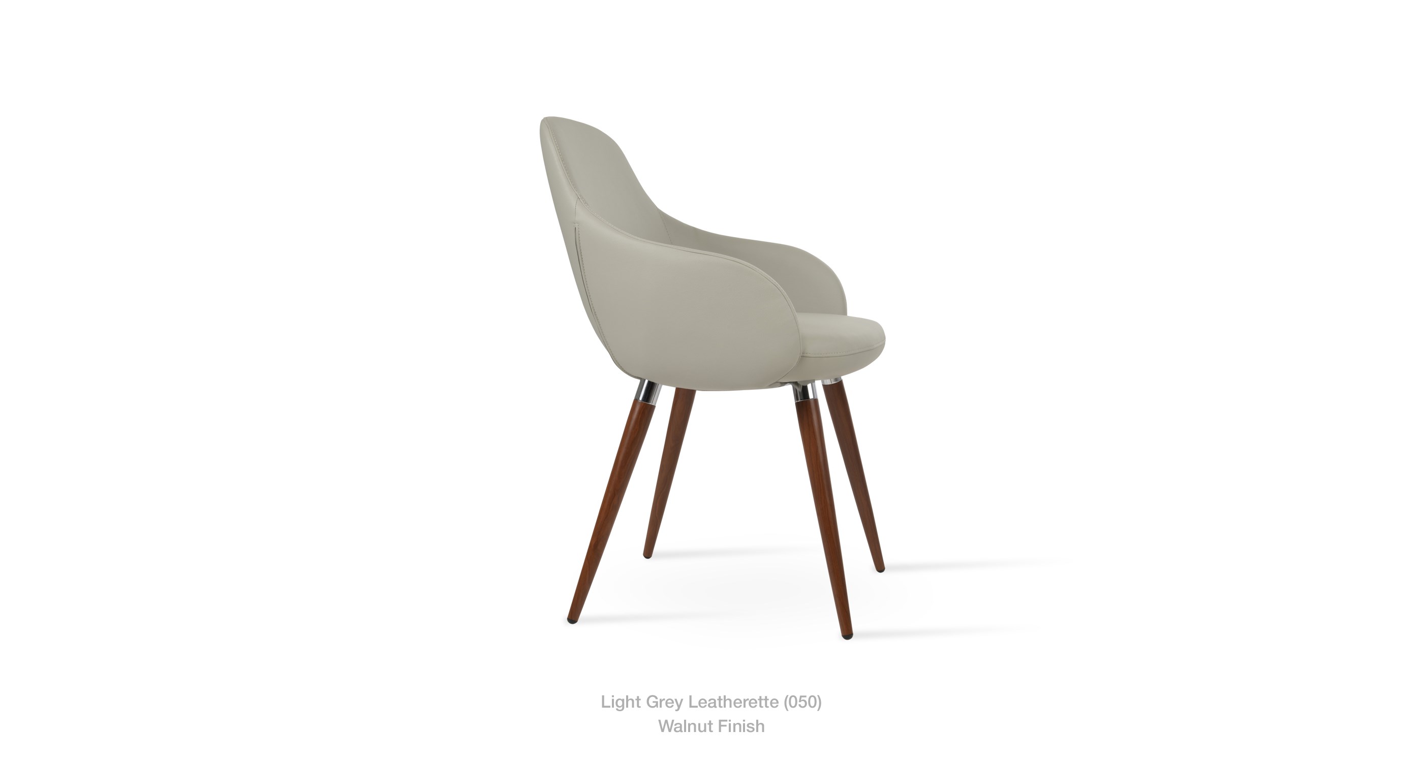 light grey leatherette