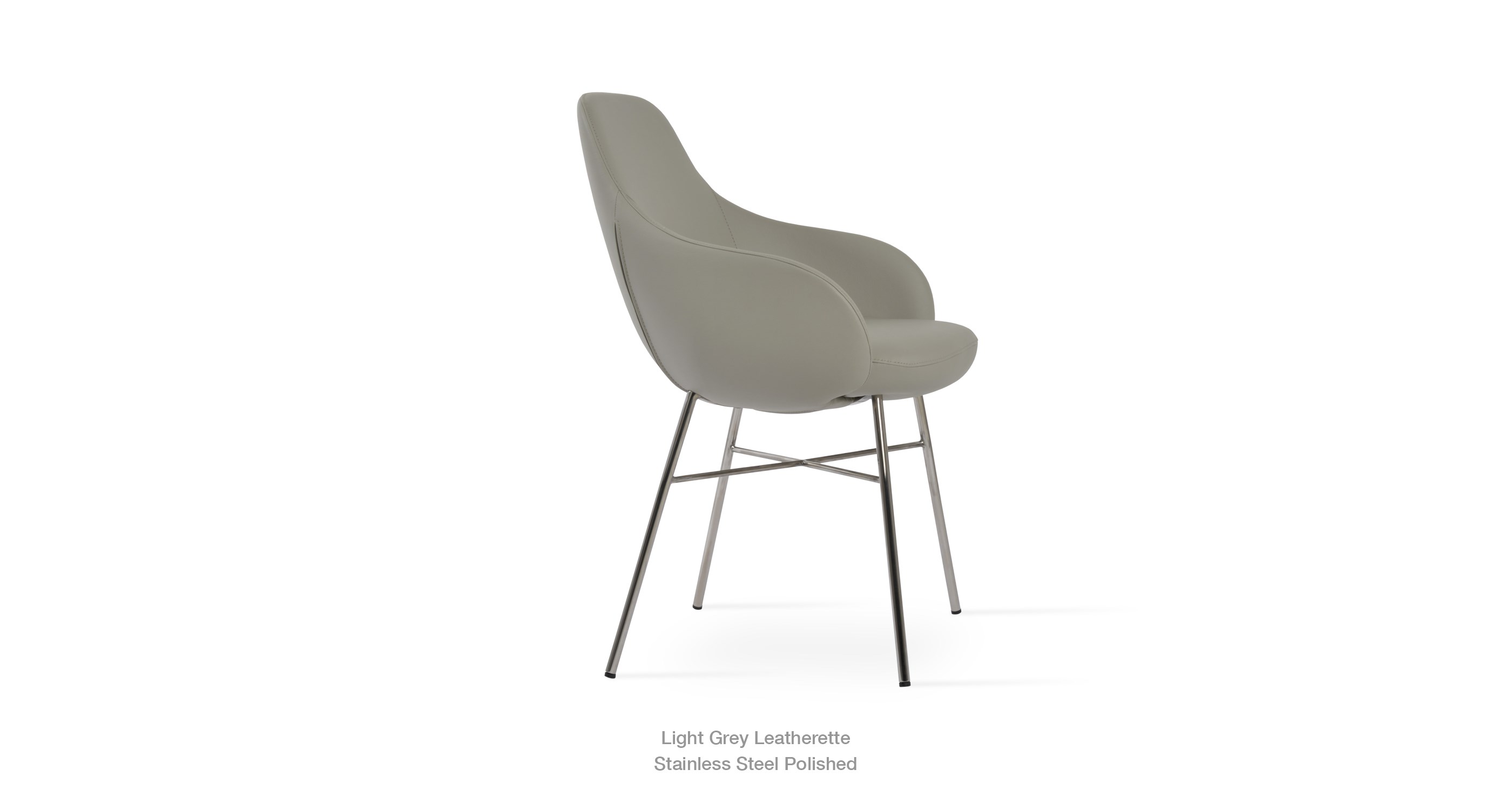 light grey leatherette