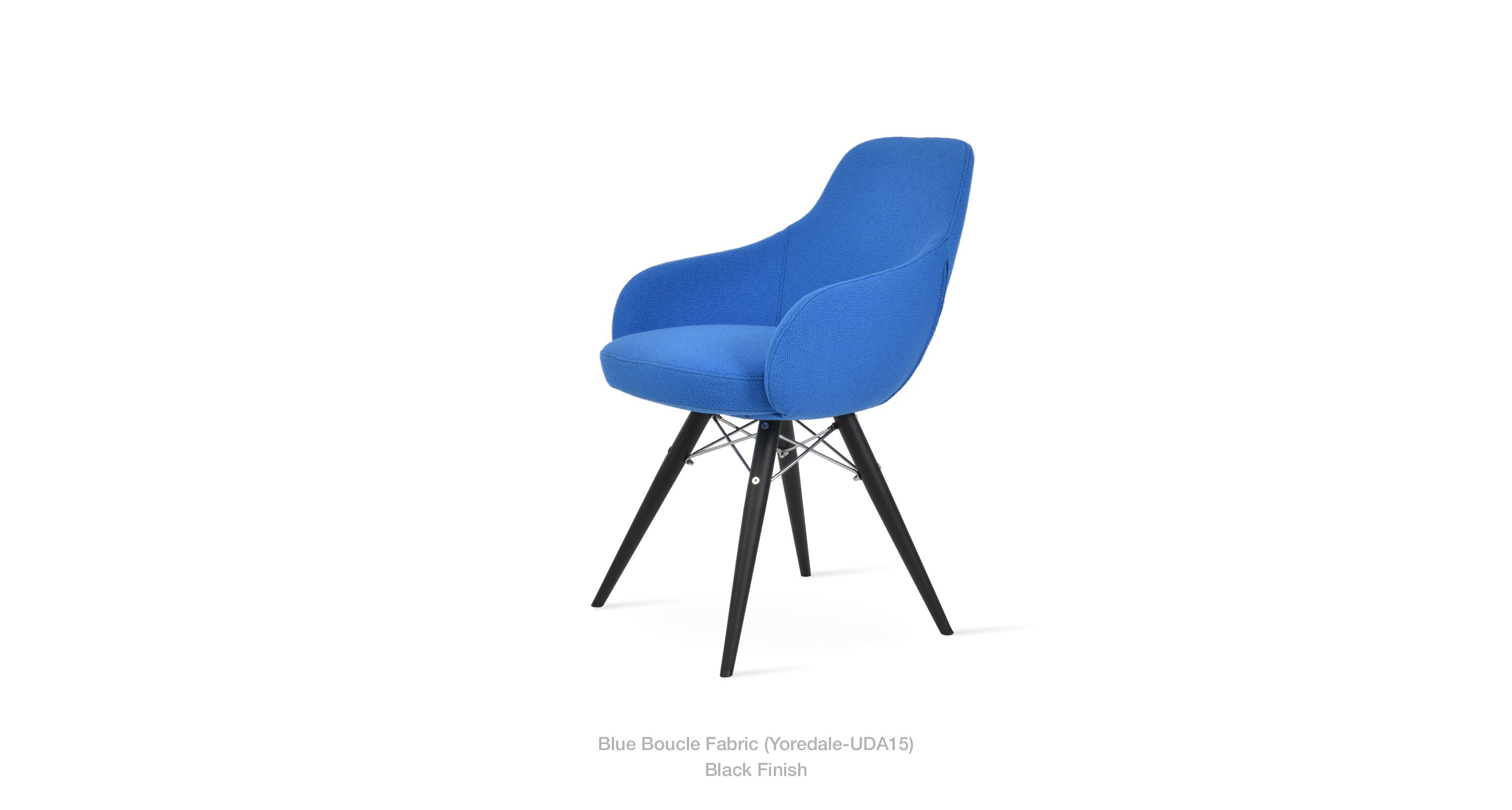 blue boucle - black
