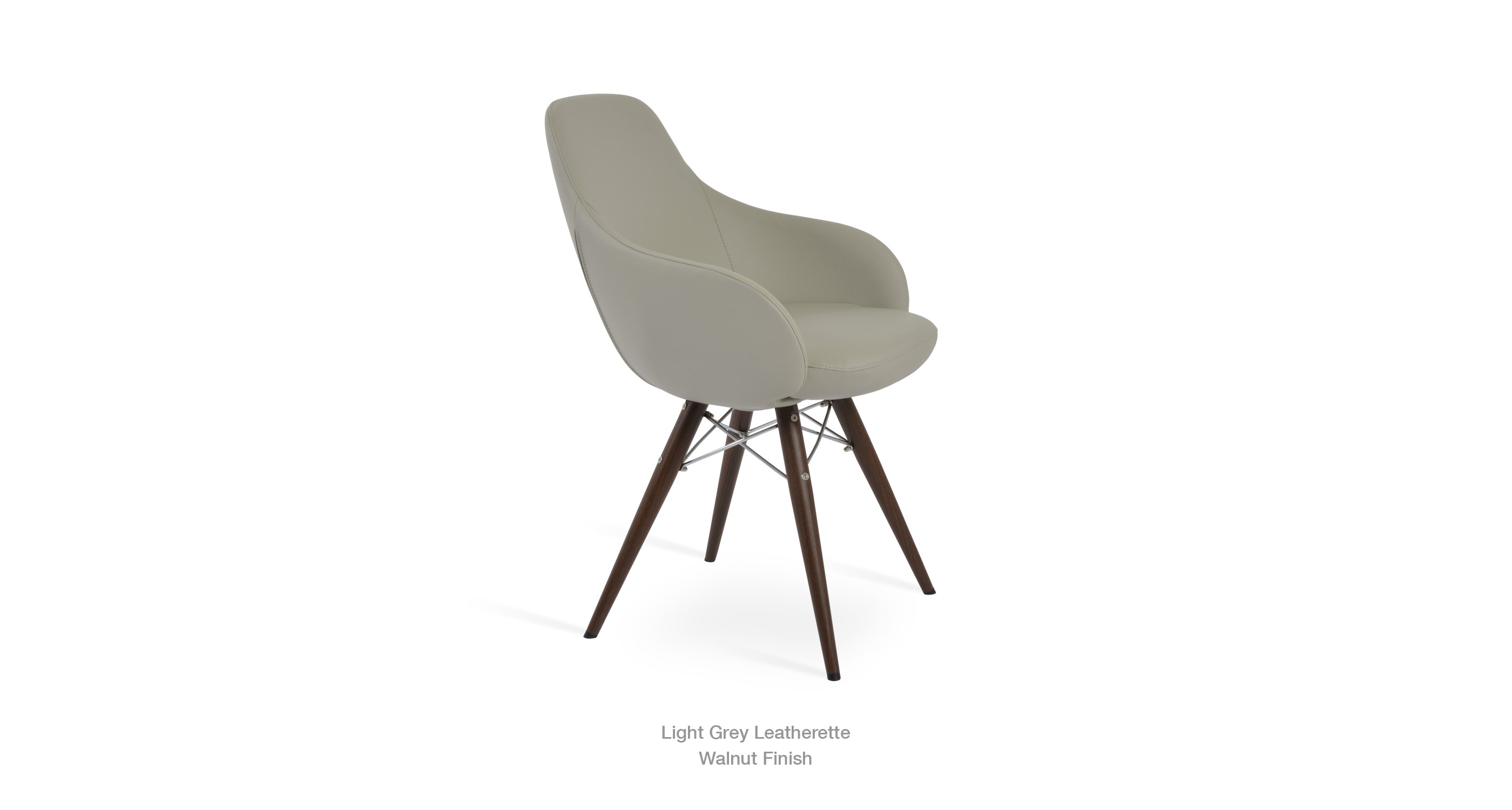light grey leatherette