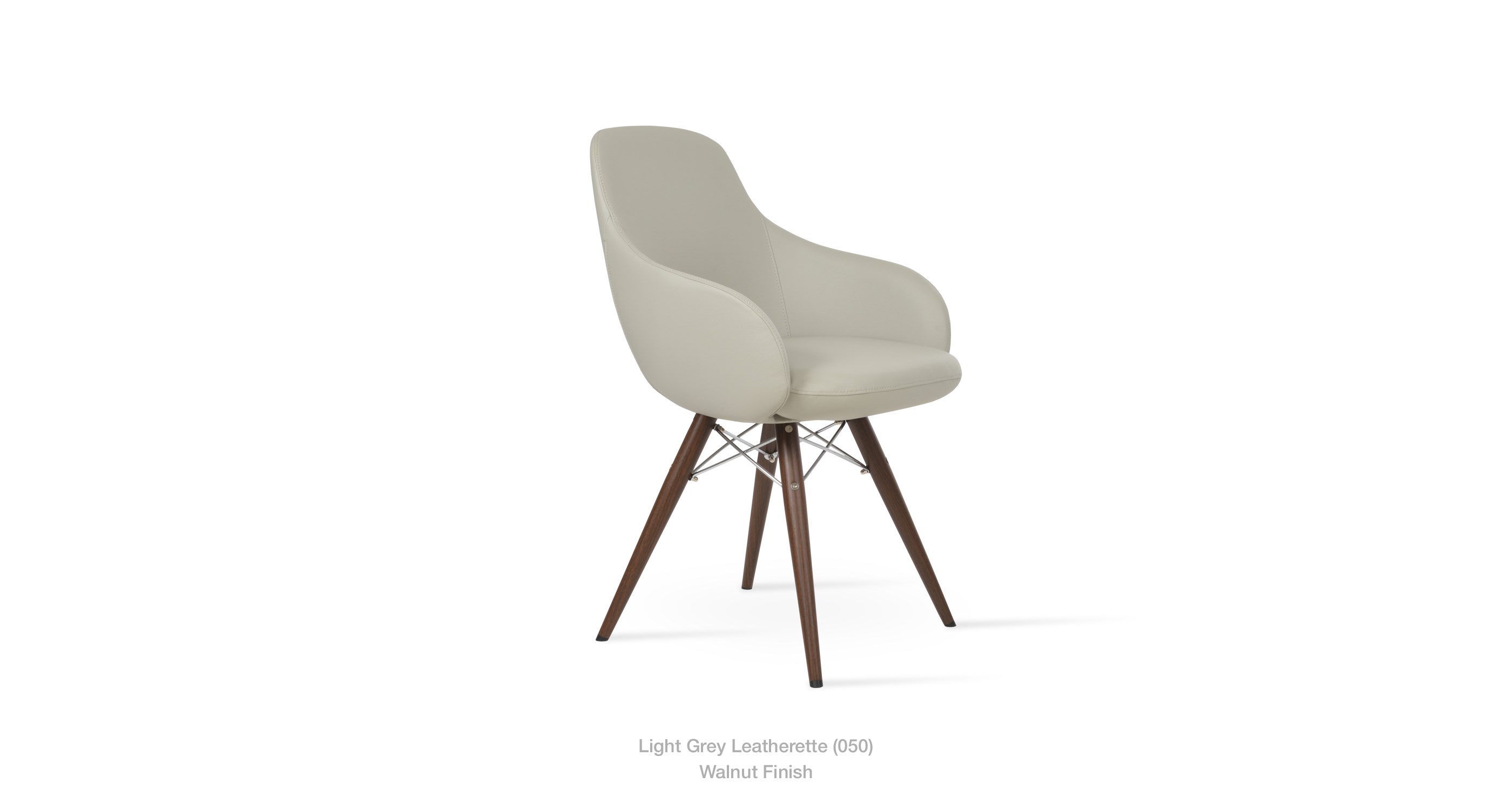 light grey leatherette