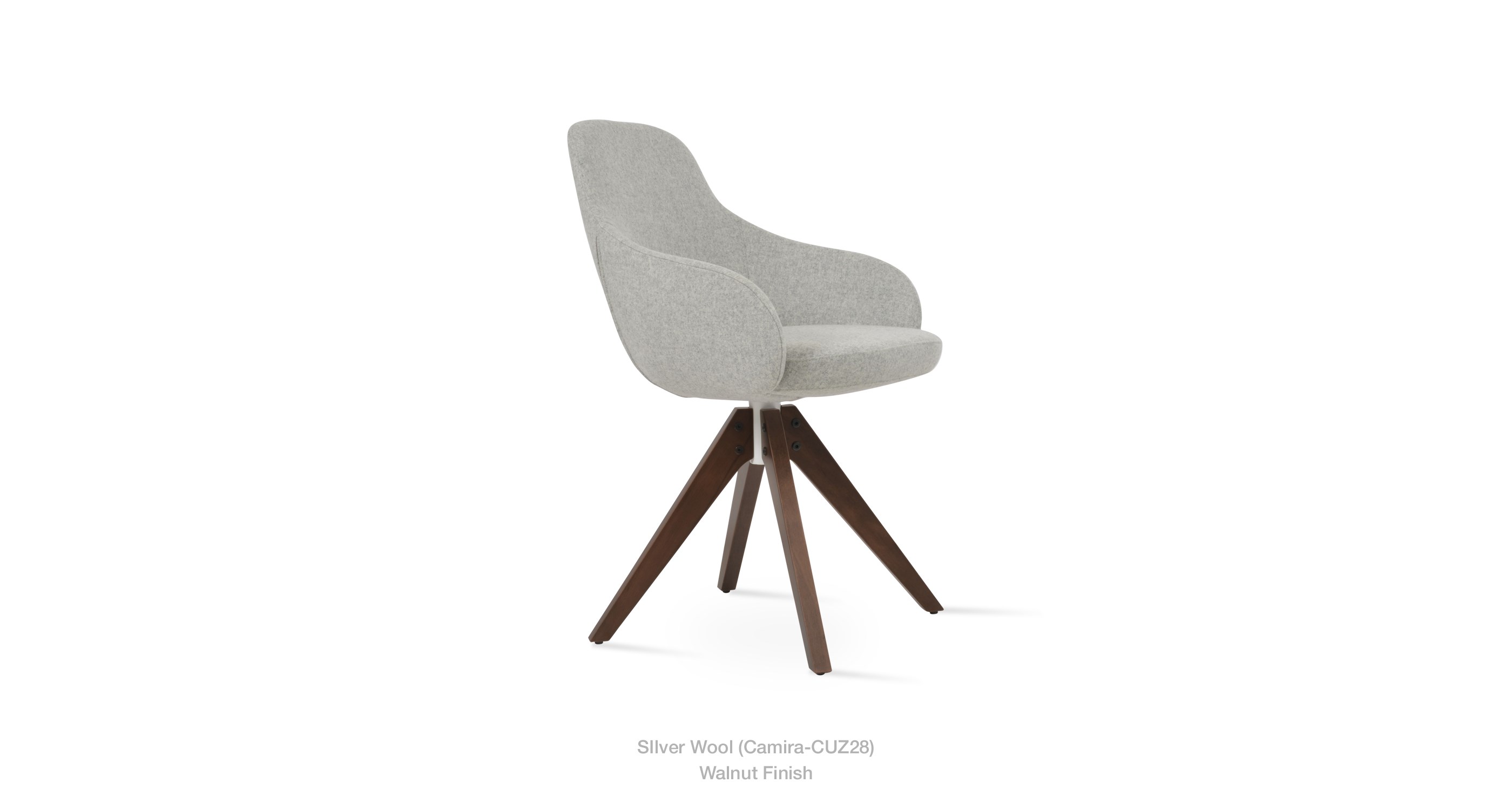 silver wool - walnut