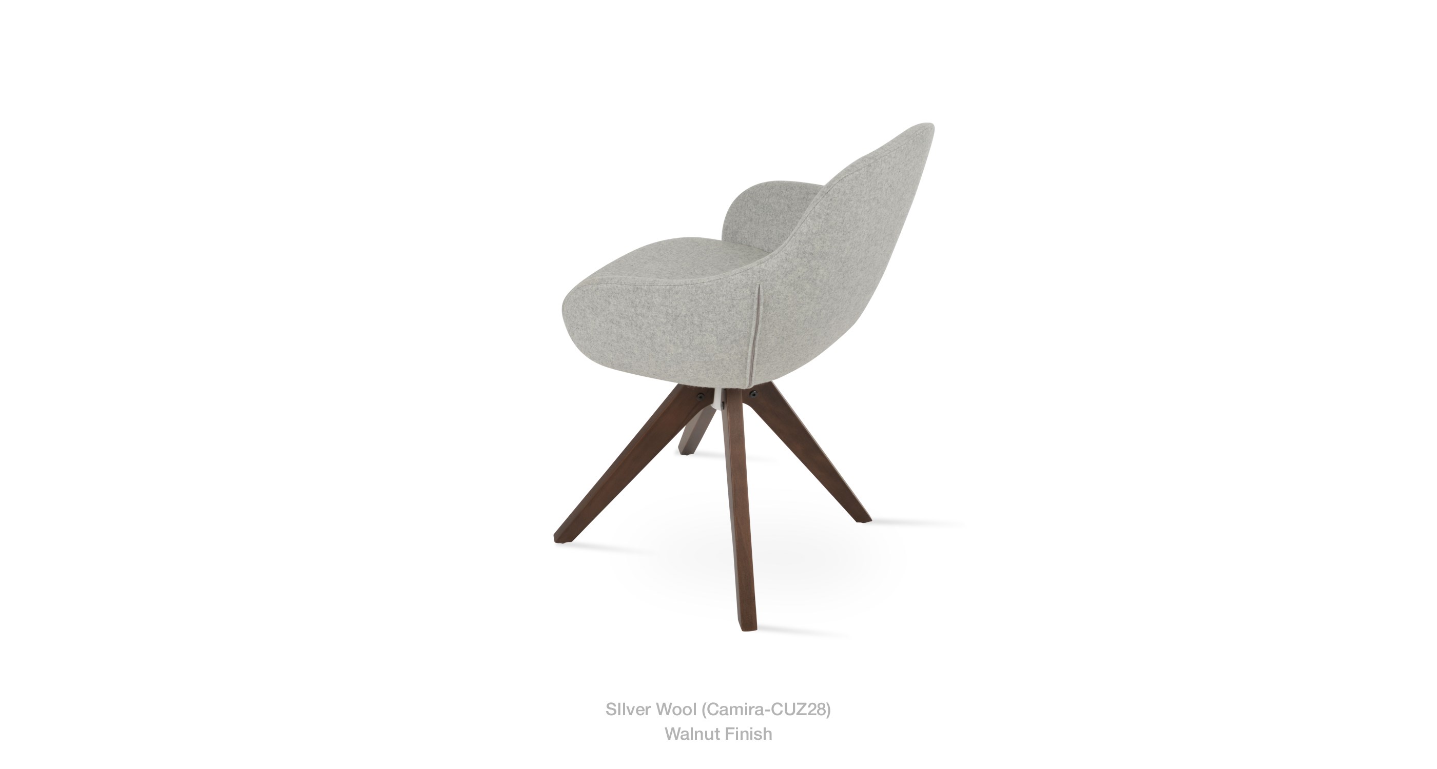 silver wool - walnut
