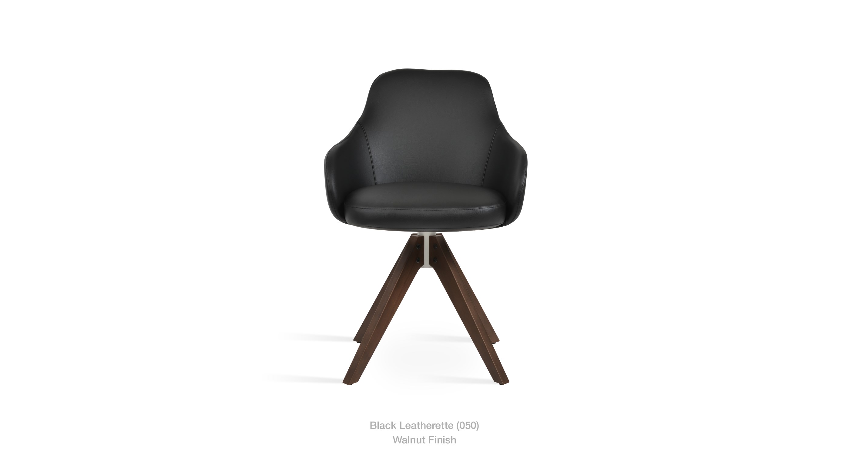black leatherette -walnut
