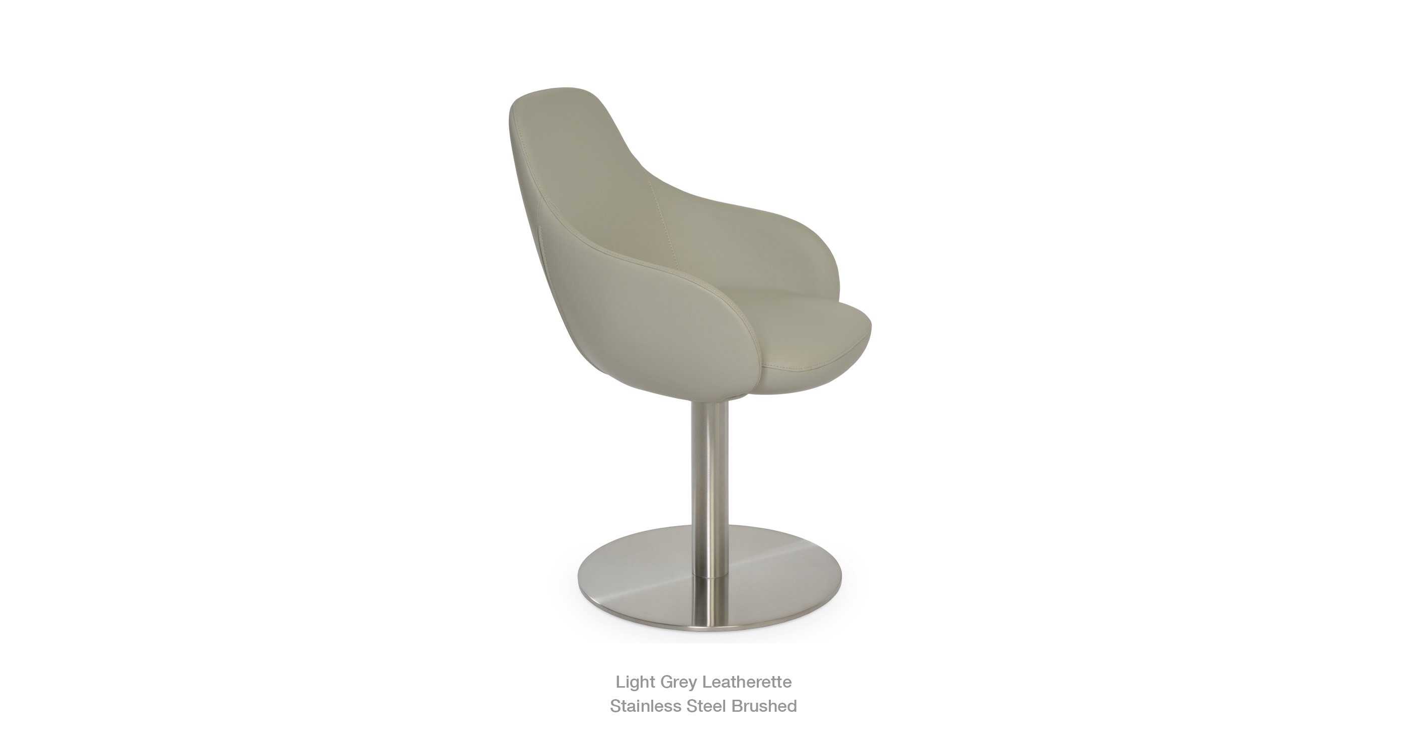 light grey leatherette