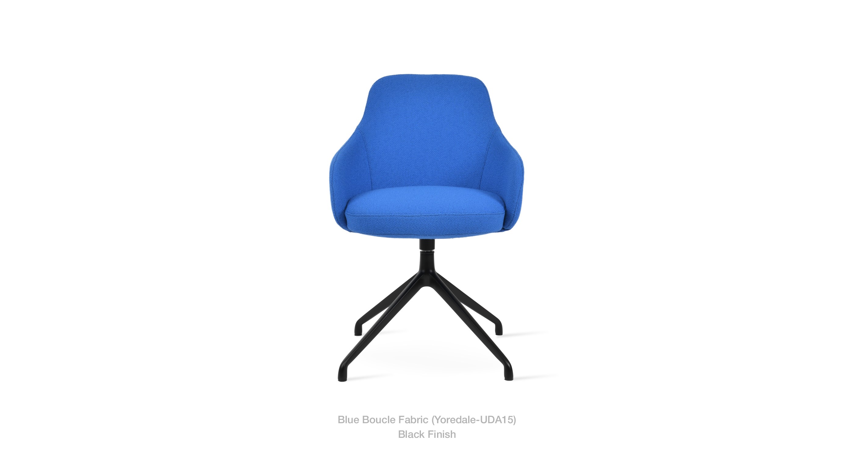 blue boucle- black