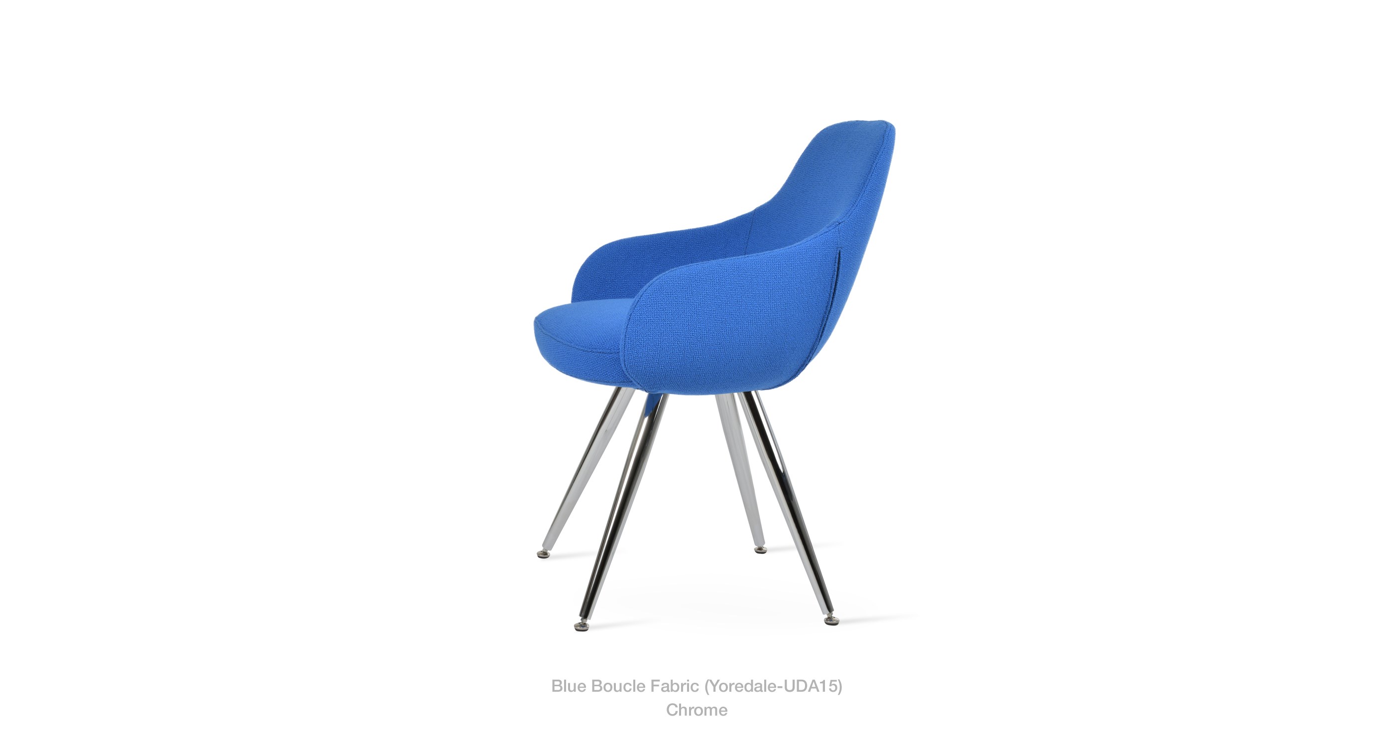 blue boucle - chrome