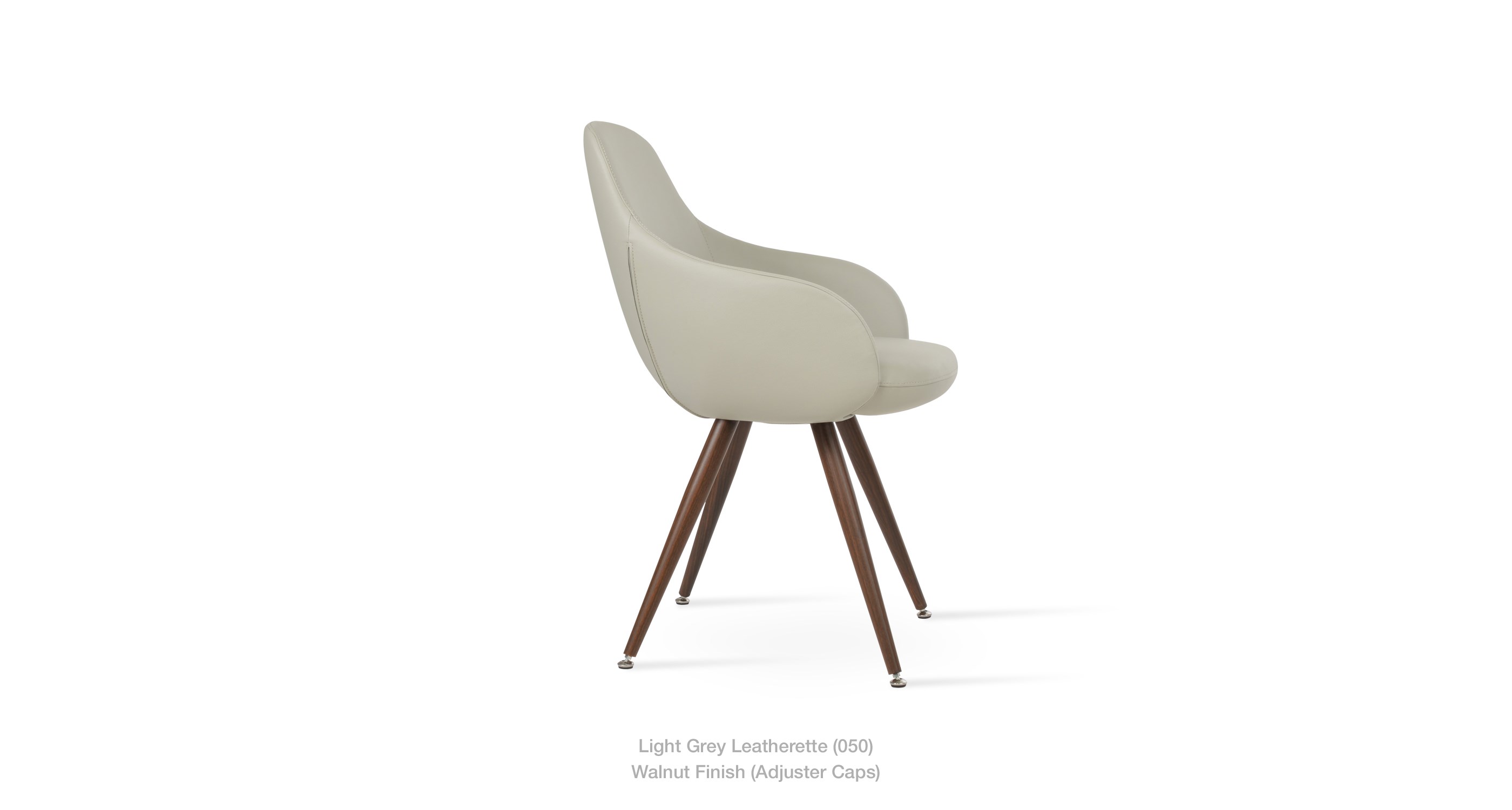 light grey leatherette