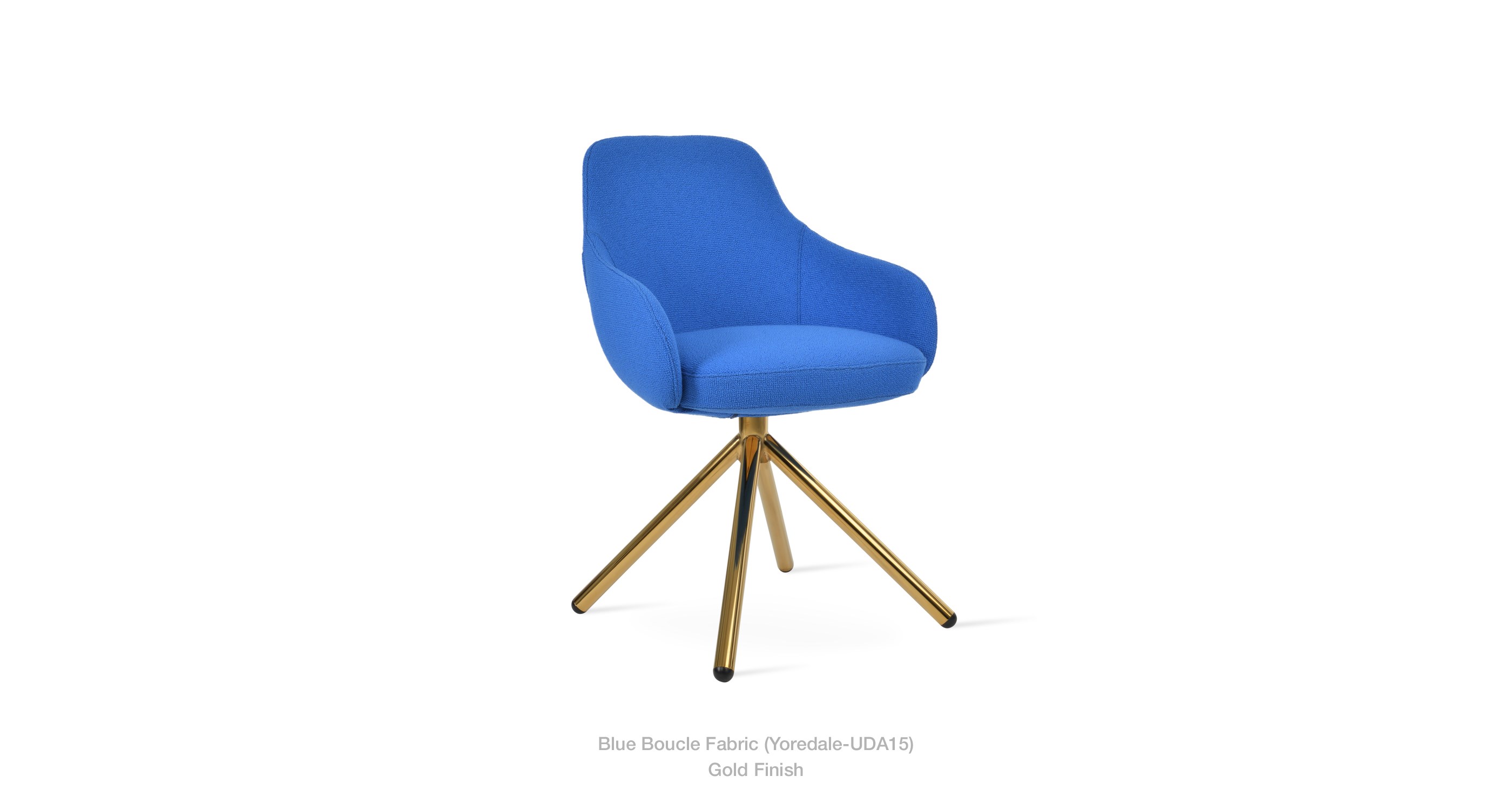 blue boucle - gold