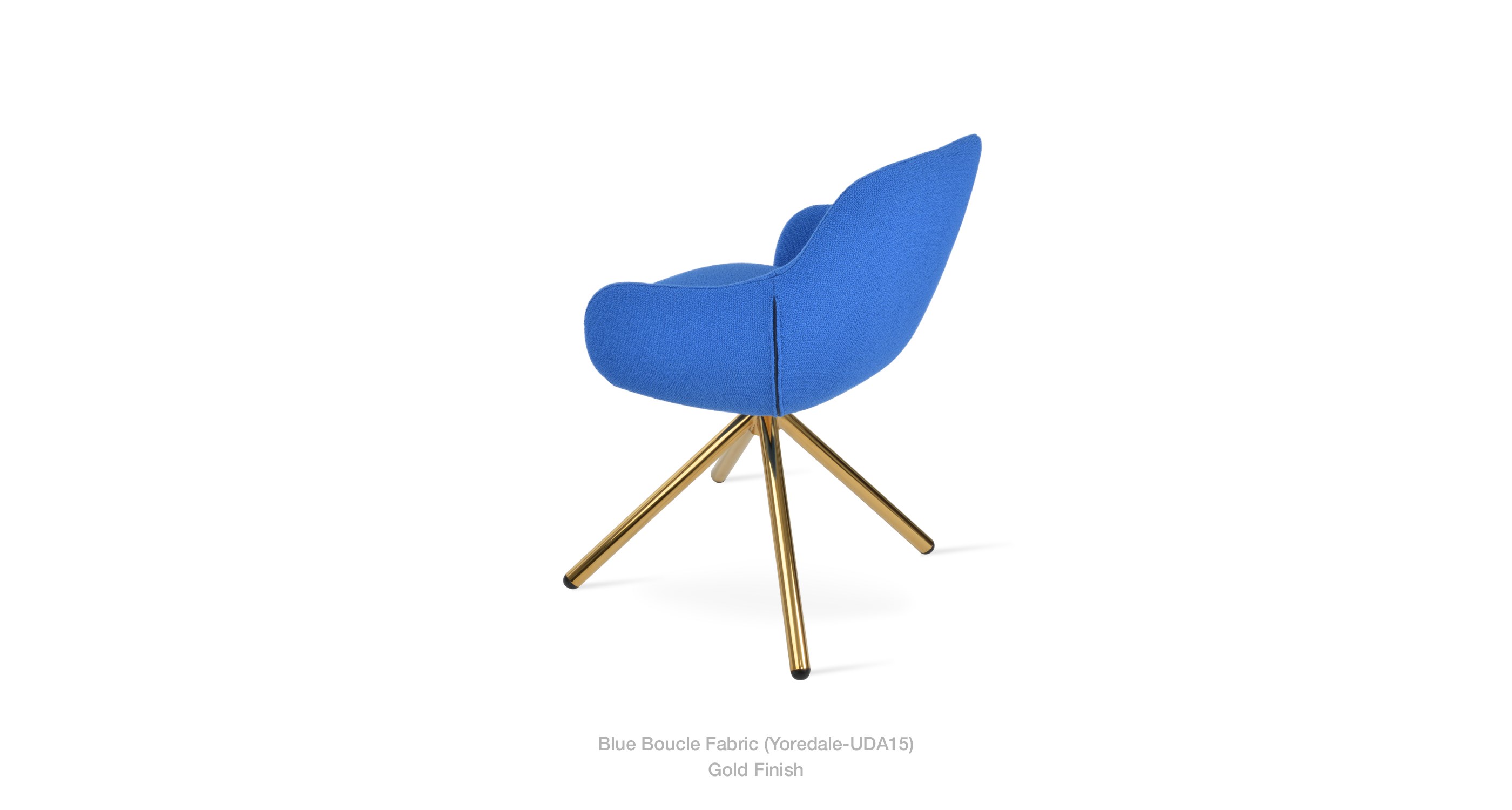 blue boucle - gold