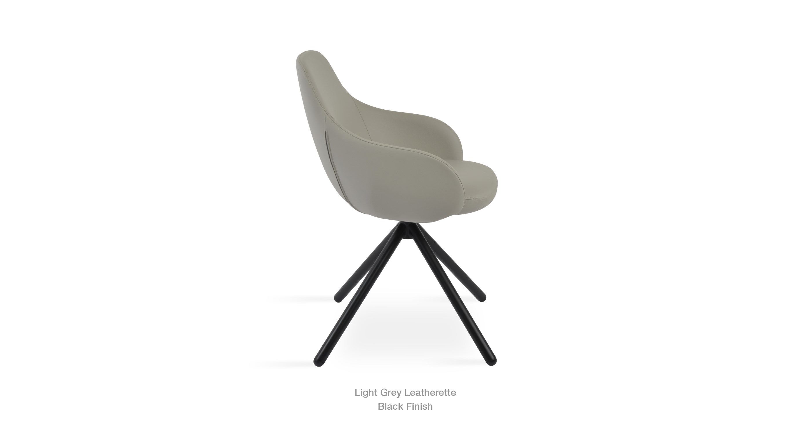 light grey leatherette