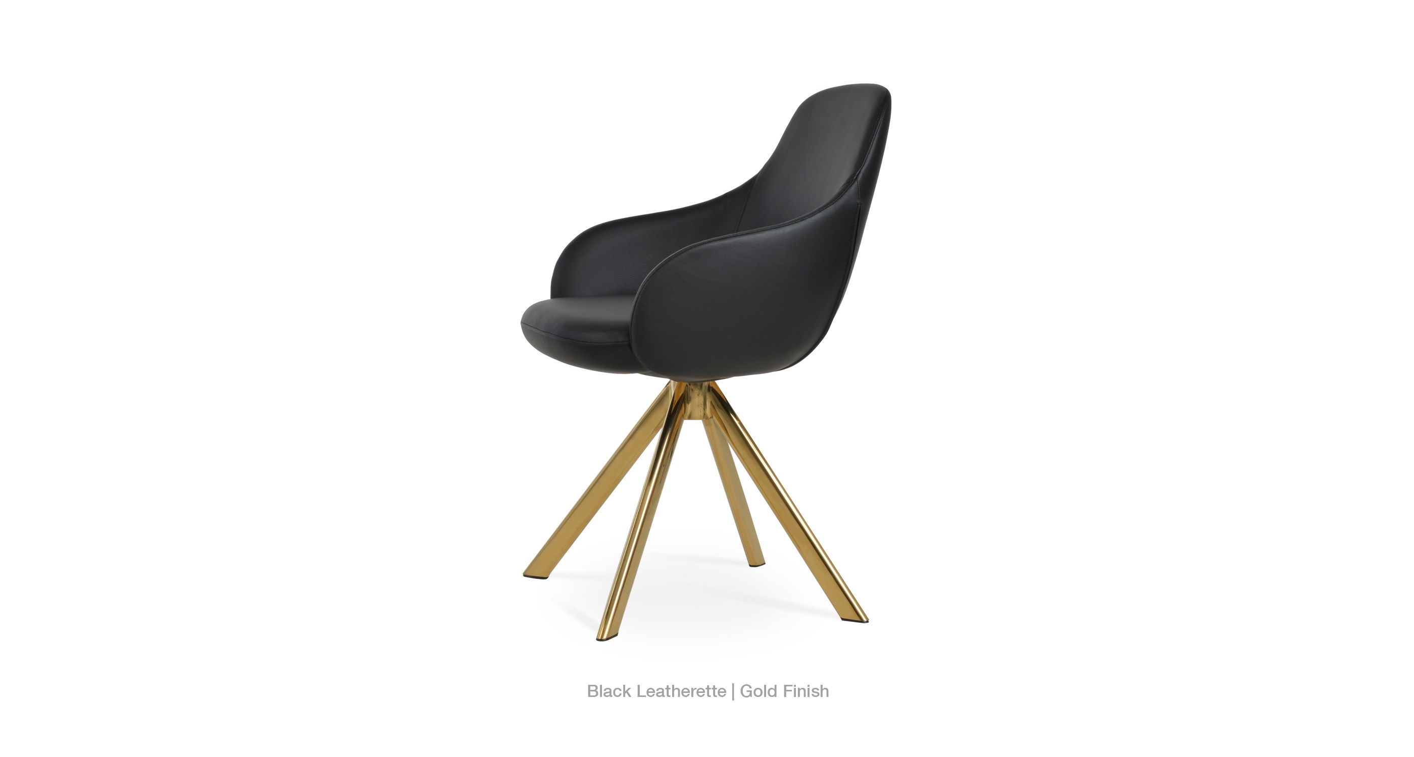 Black Leatherette - gold