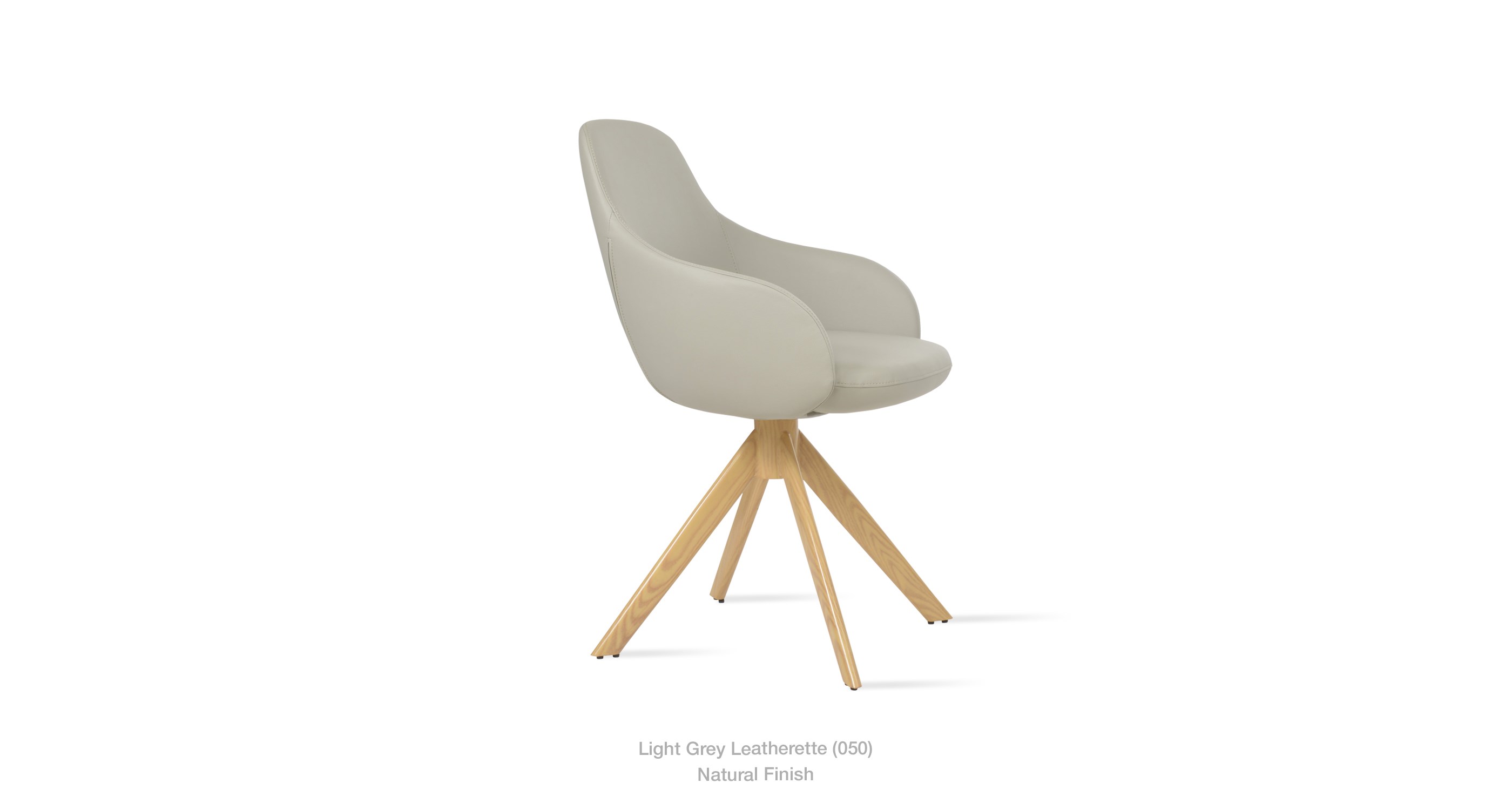 light grey leatherette