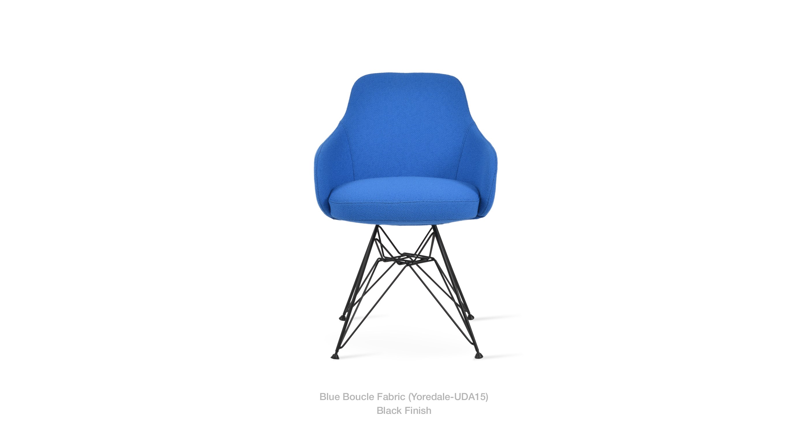 blue boucle - black base