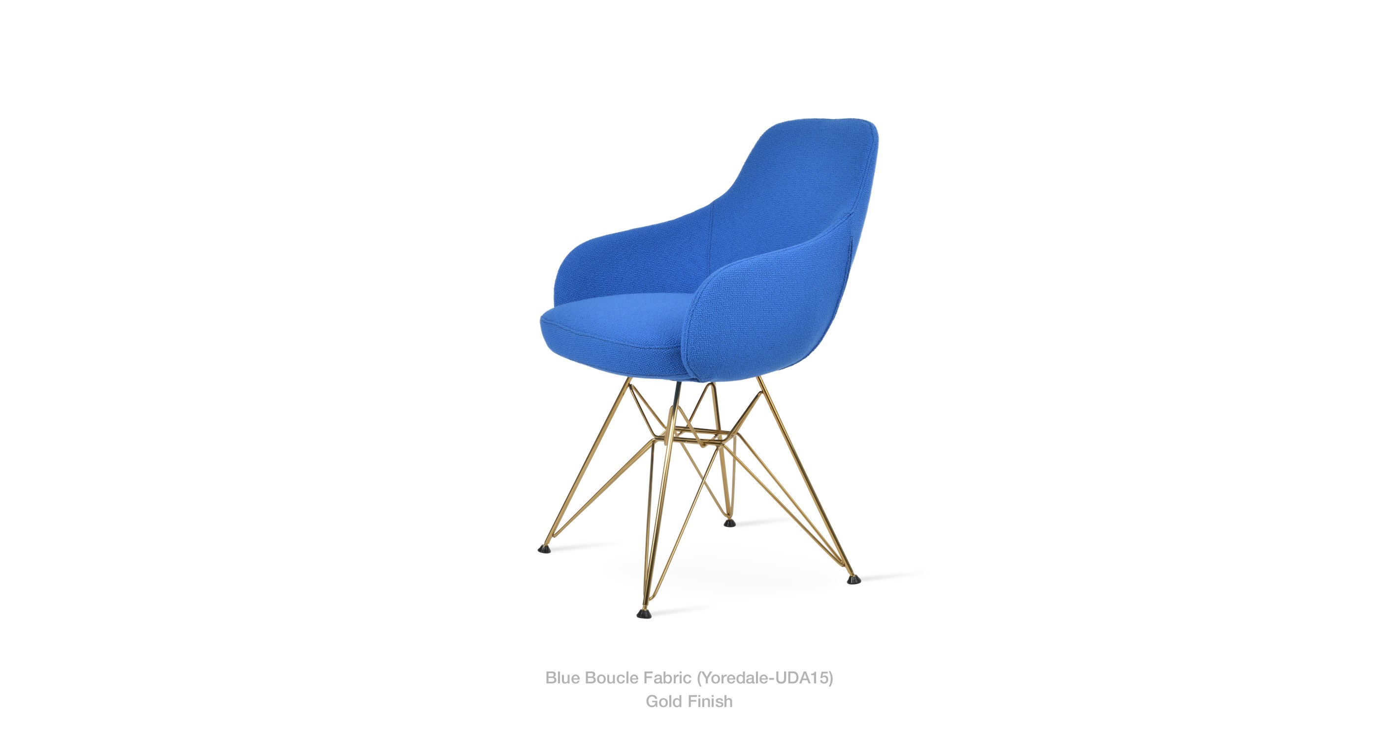 blue boucle - gold