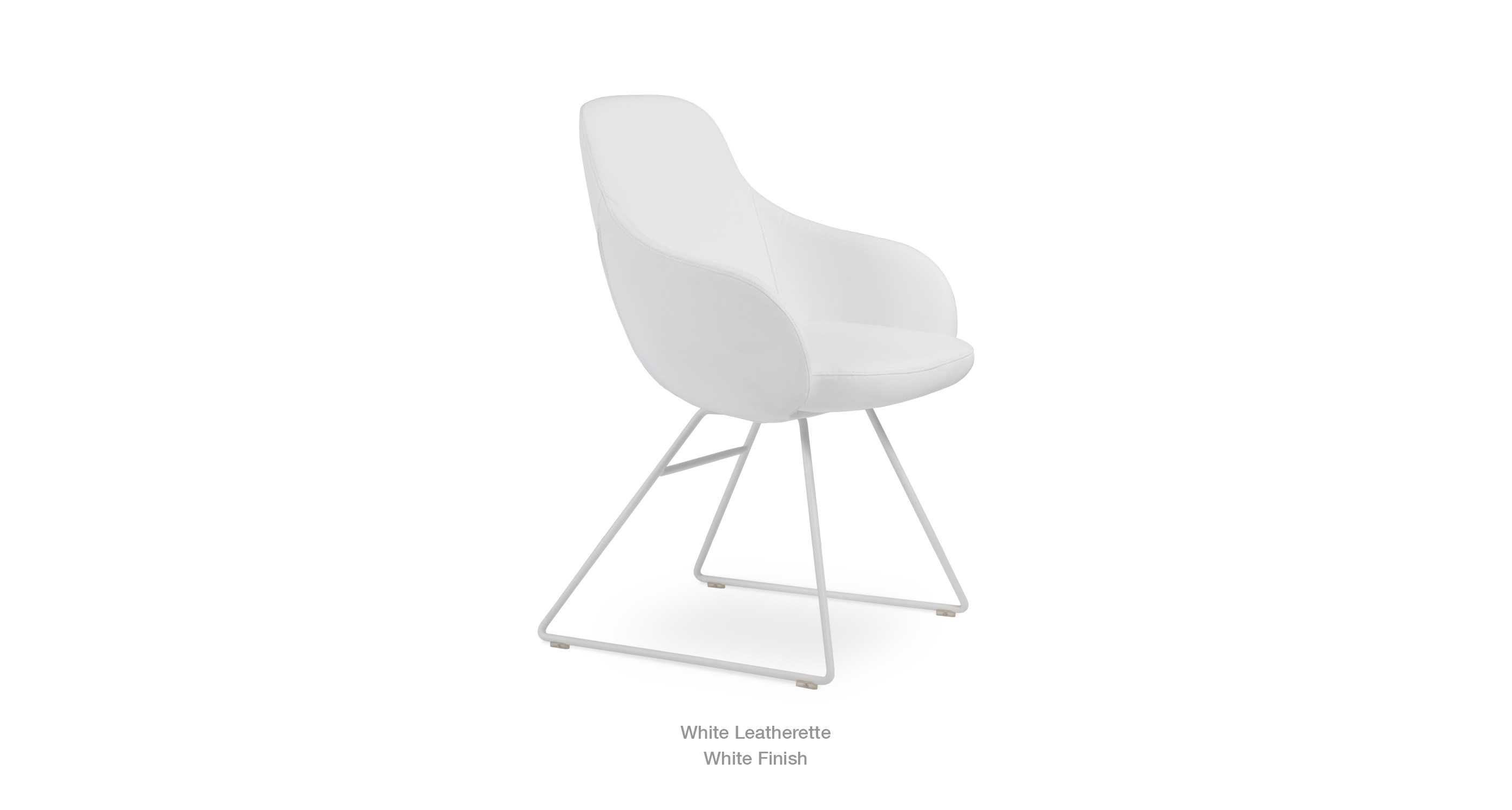 white leathertte - white base
