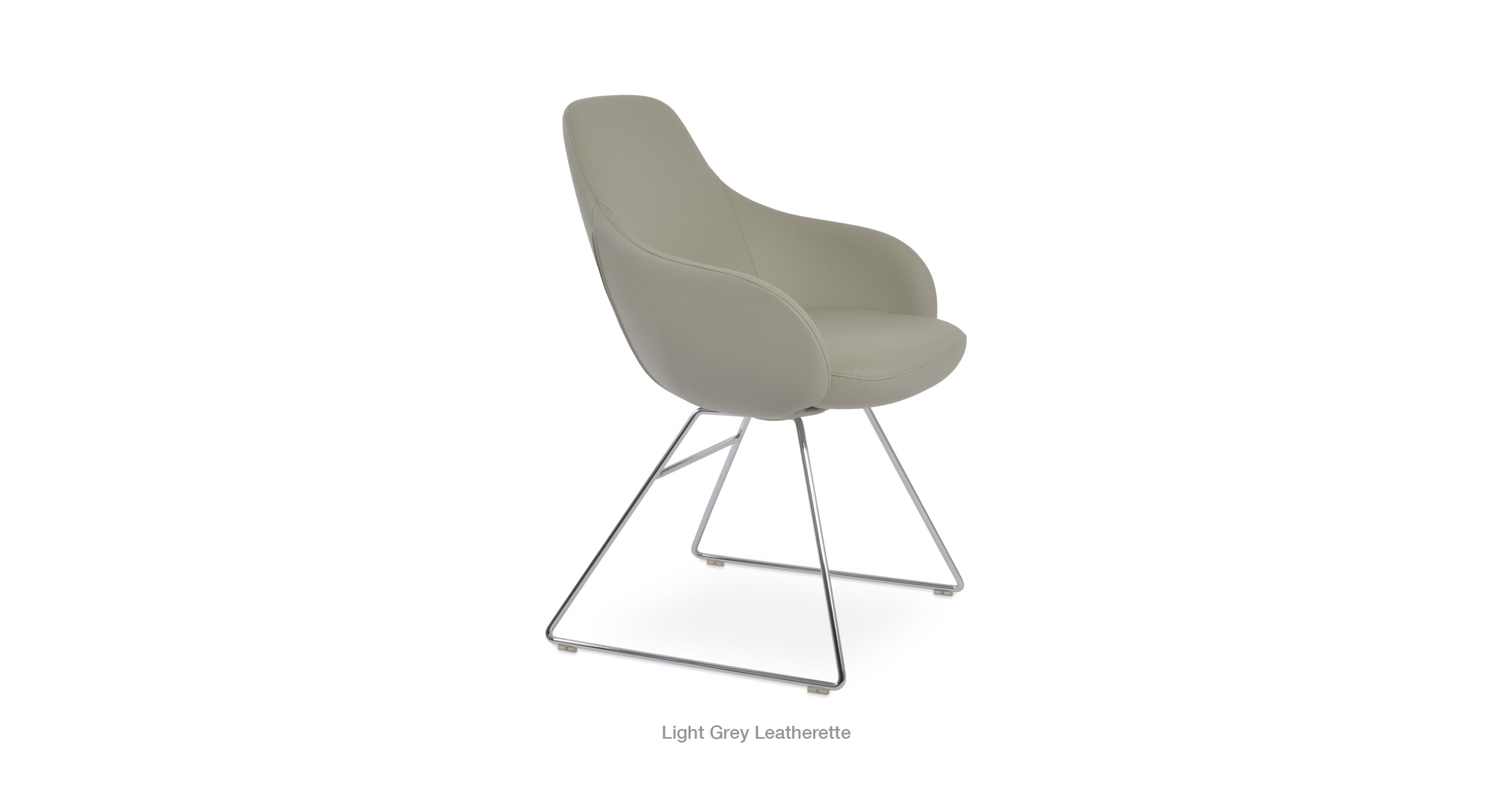 light grey leatherette
