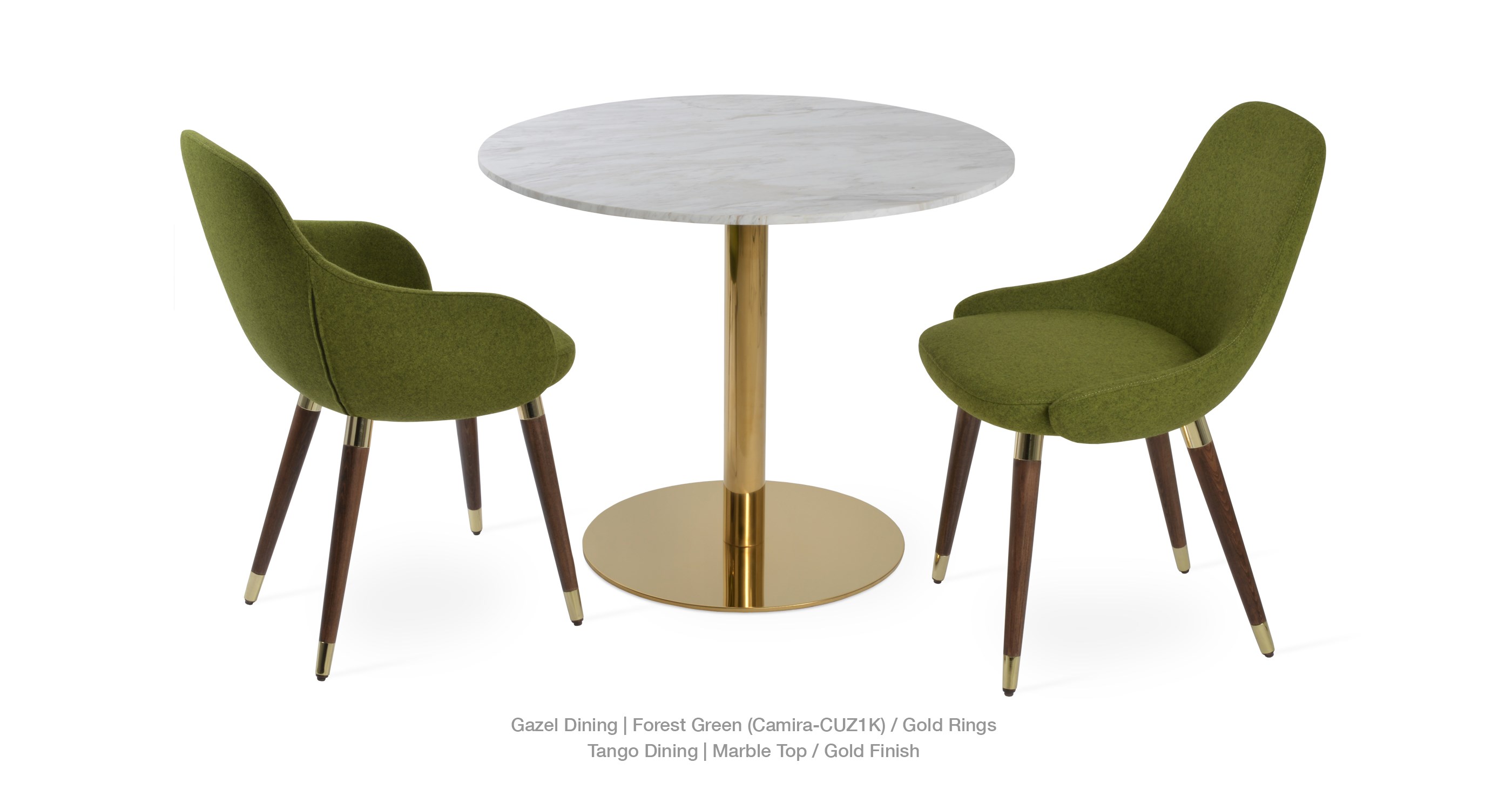 gazel arm forest green - tango gold