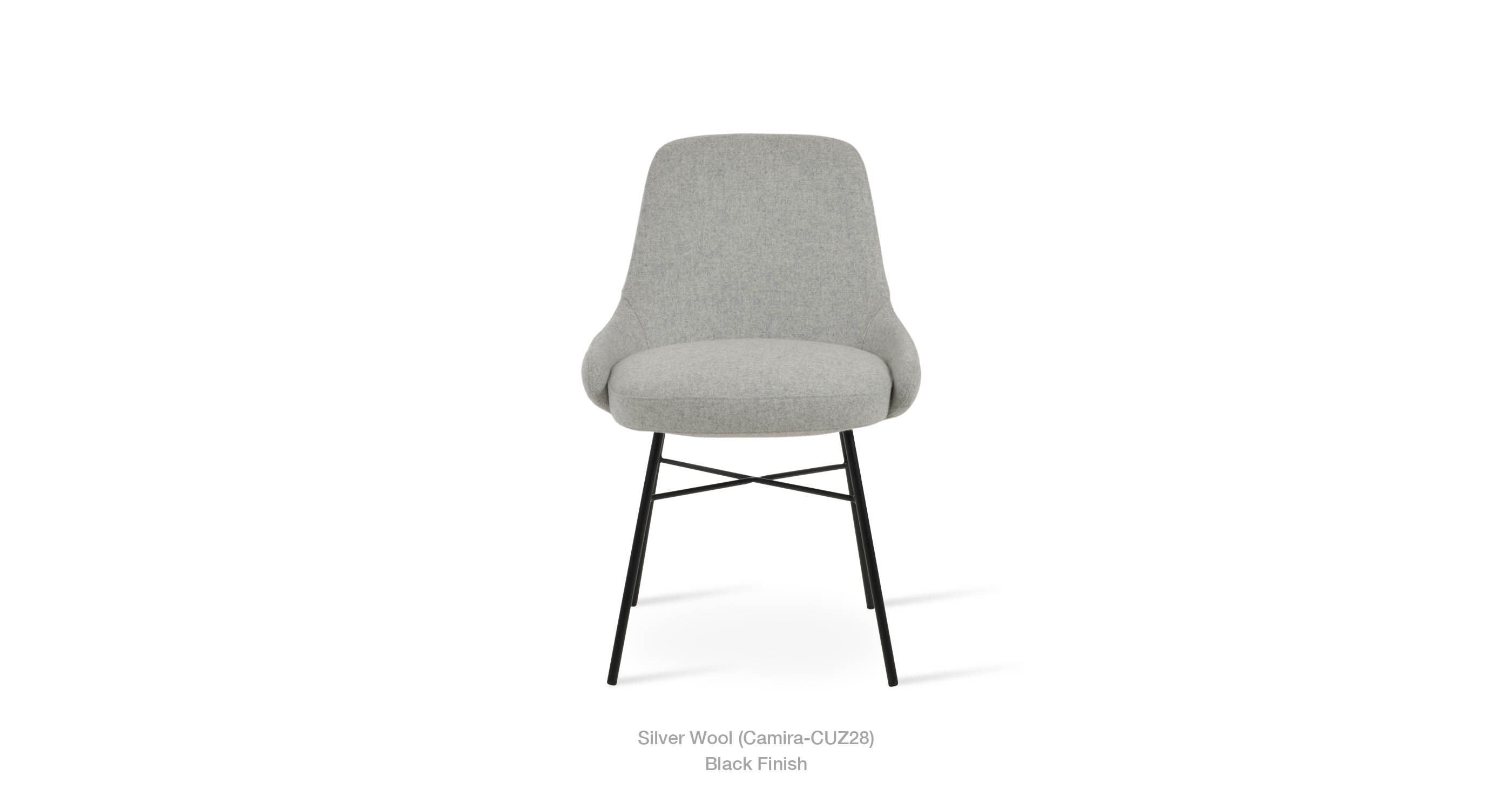 silver wool - black