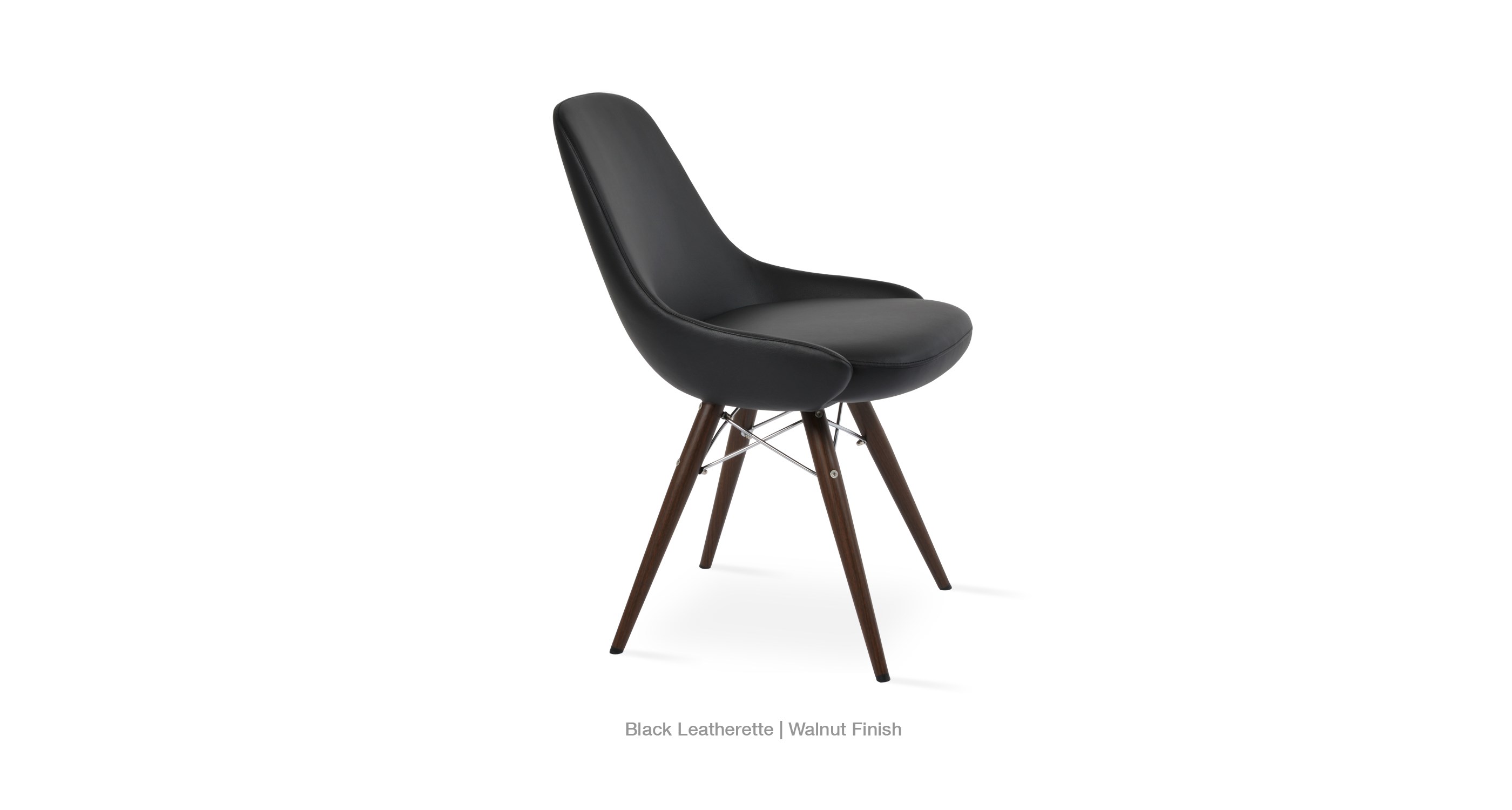 Black Leatherette - walnut