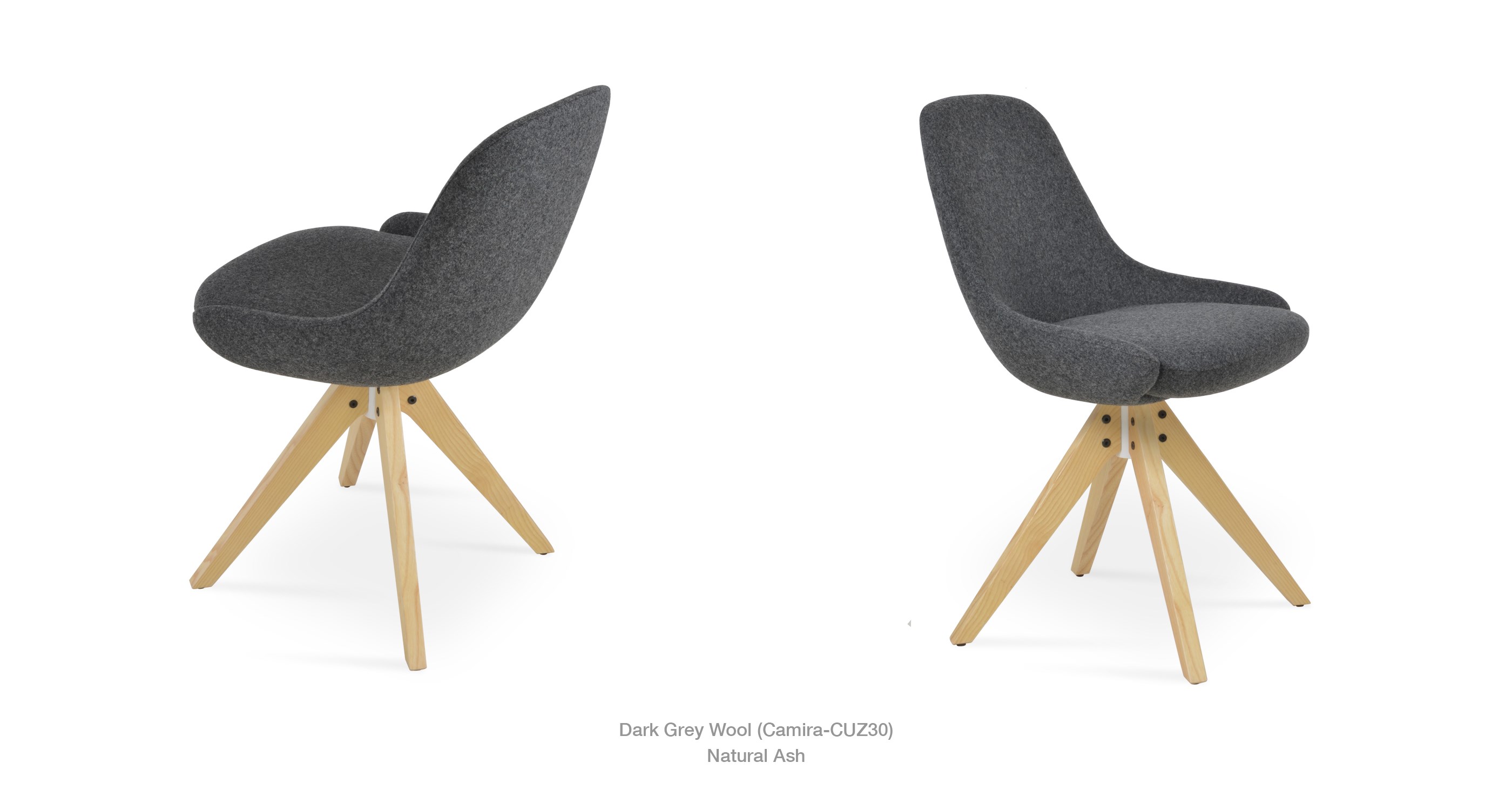 Gazel Pyramid Dark Grey Wool