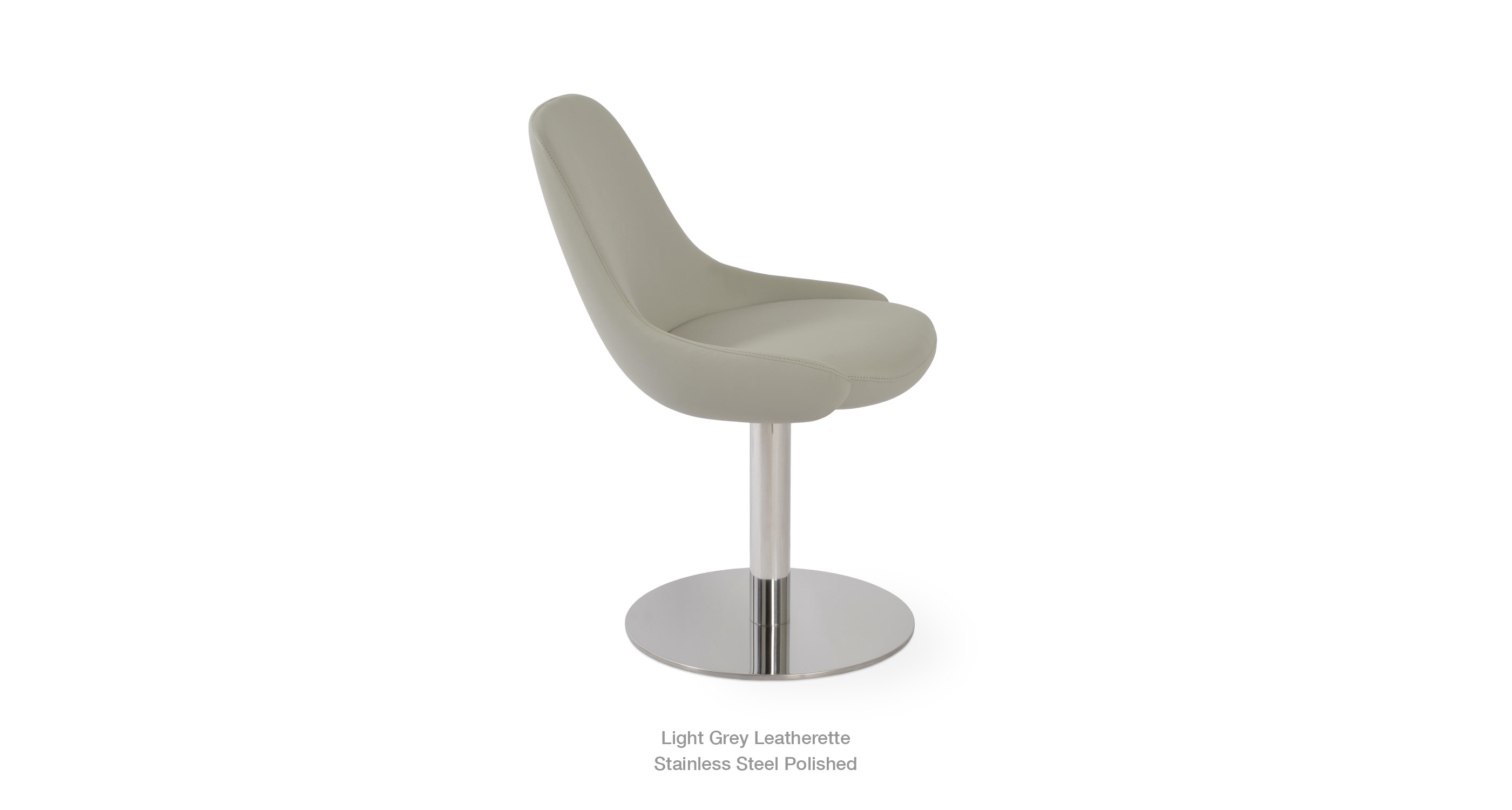 light grey leatherette