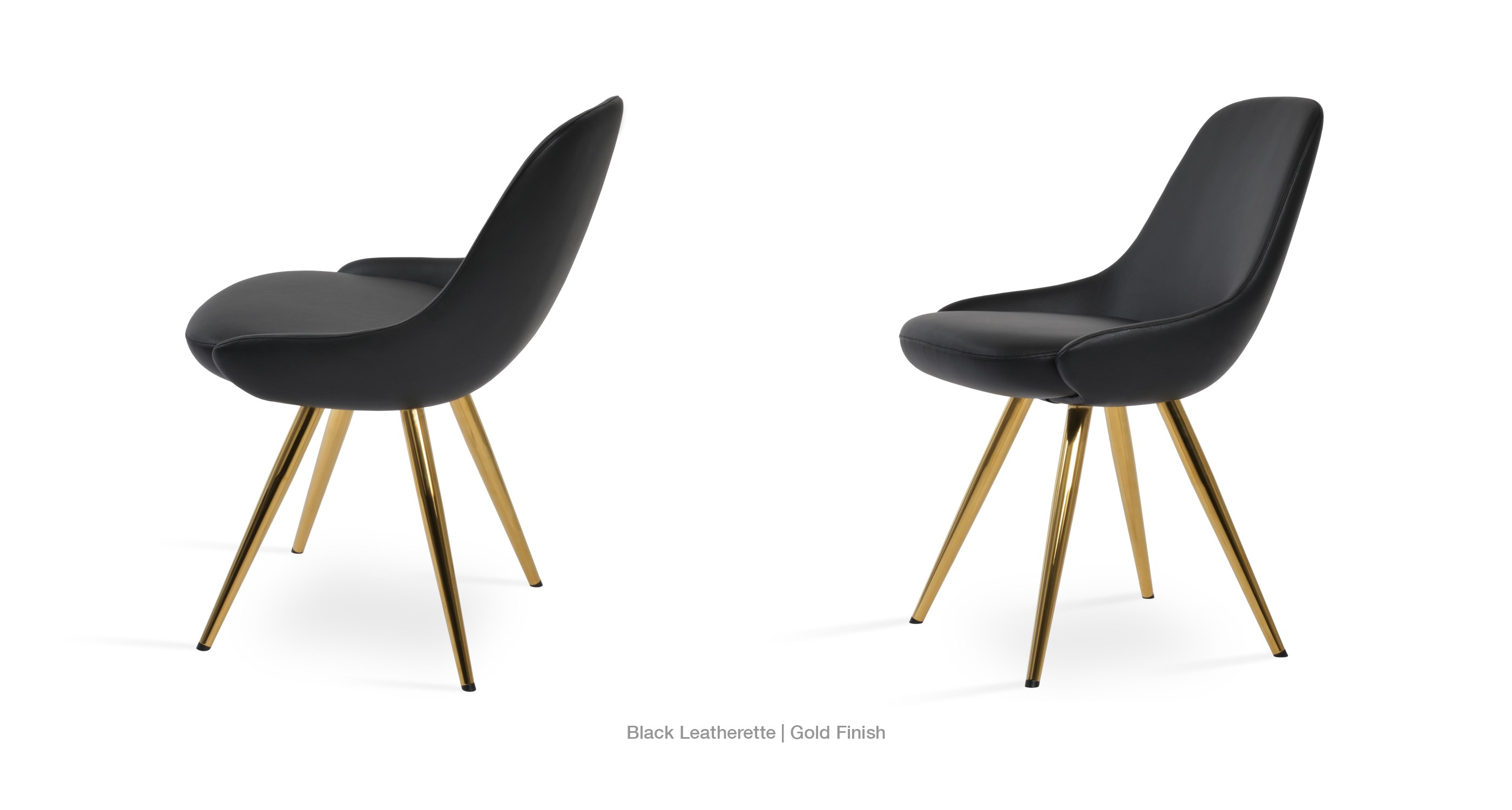 black leatherette gold
