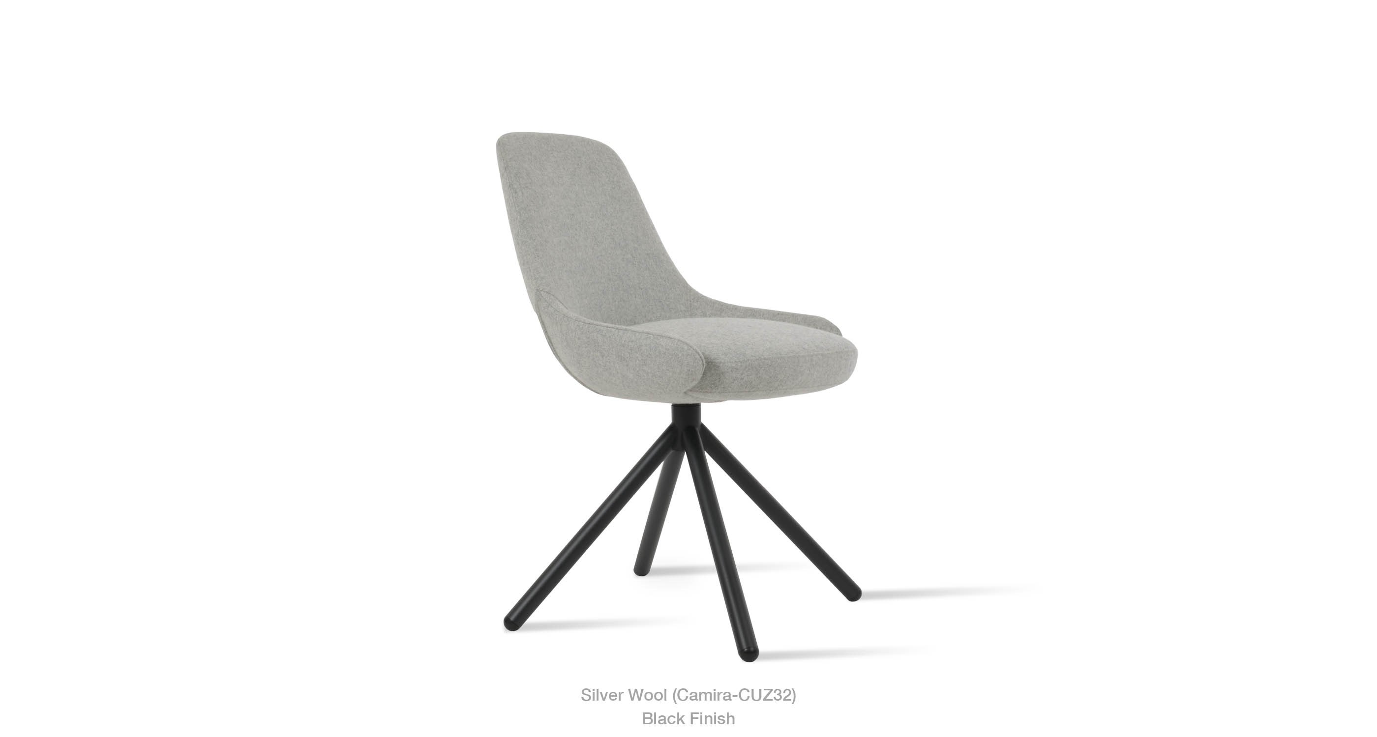 silver wool - black