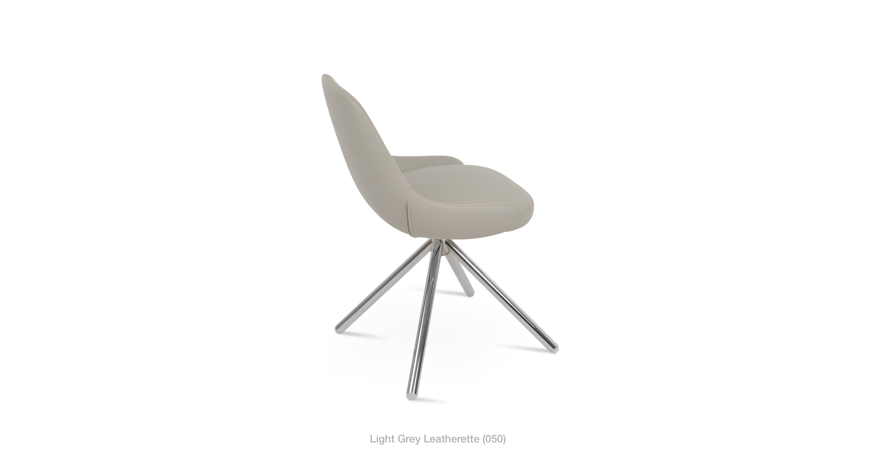 light grey leatherette