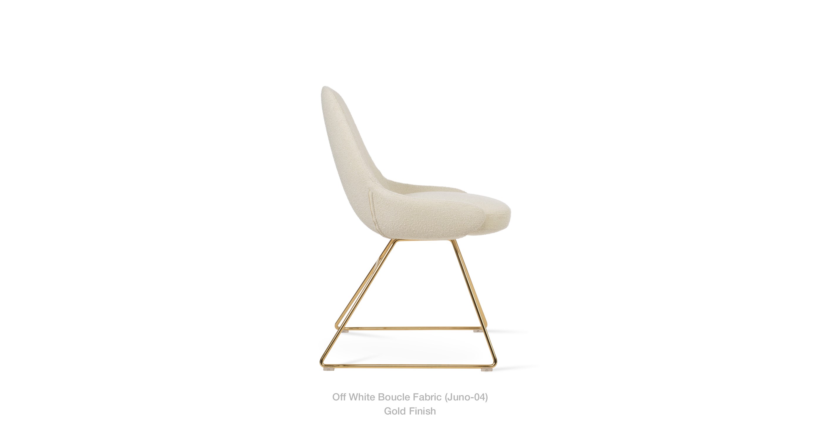 off white boucle - gold
