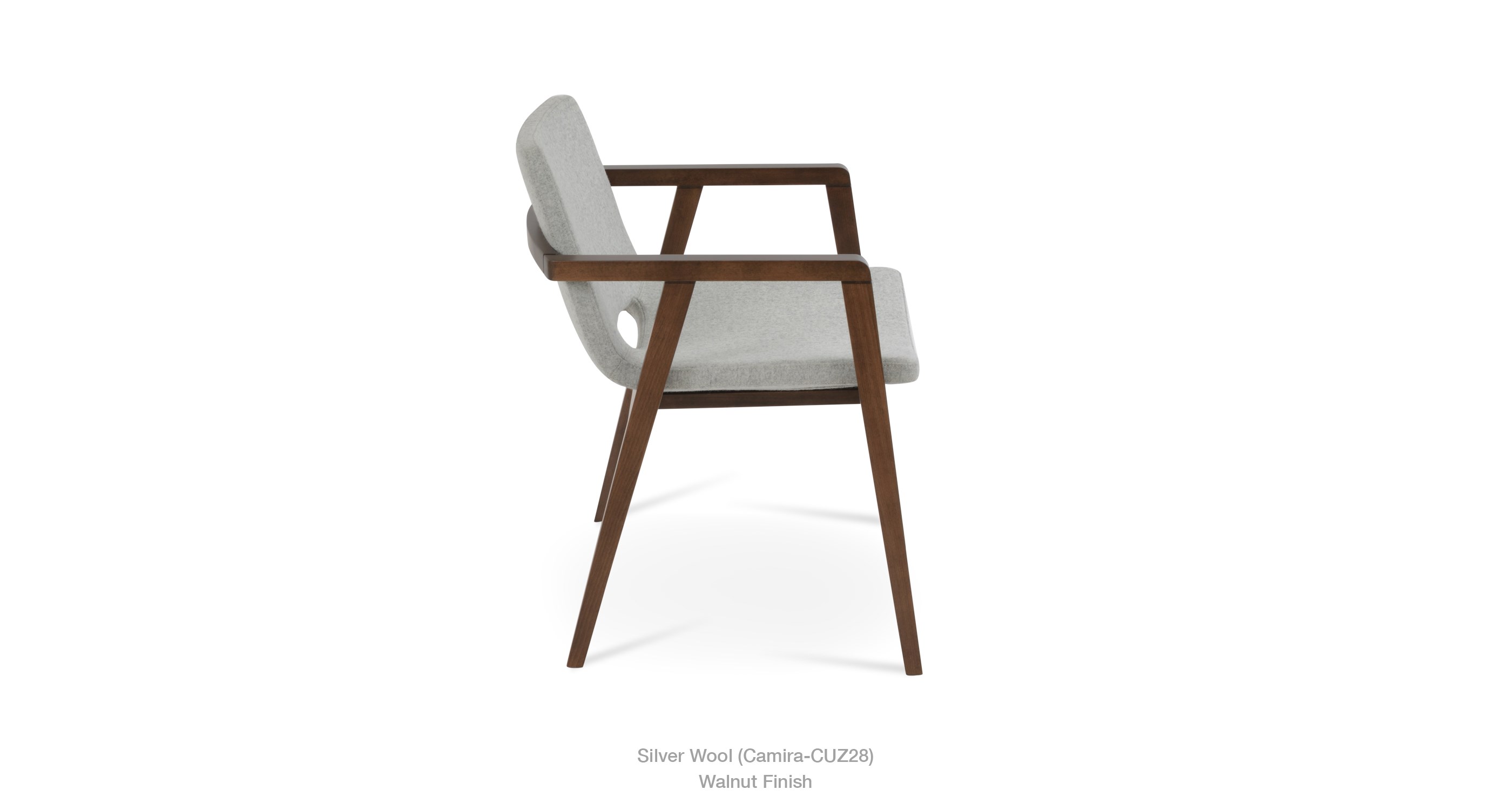 Nevada Wood Arm Silver Camira