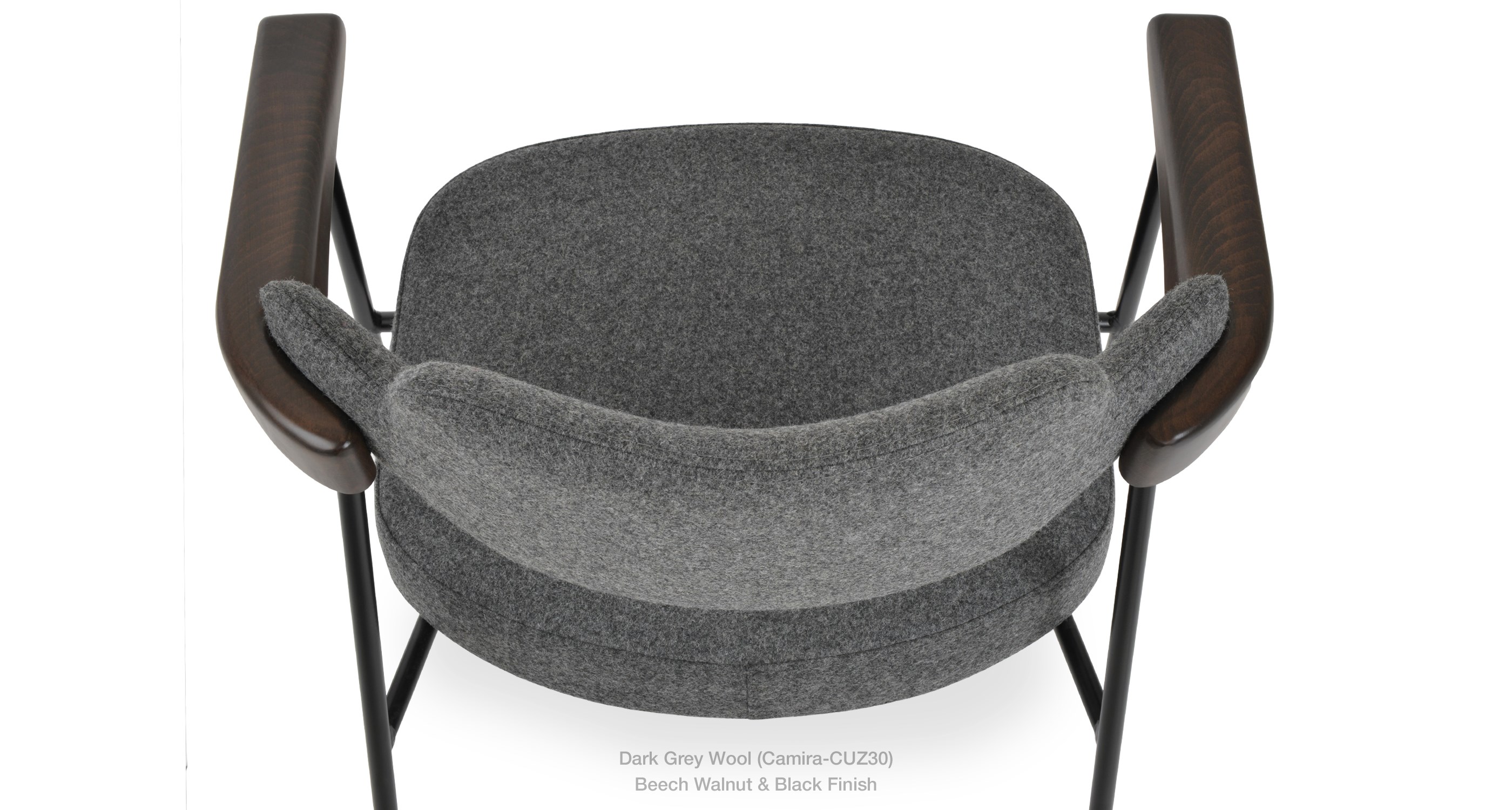 dark grey wool - close