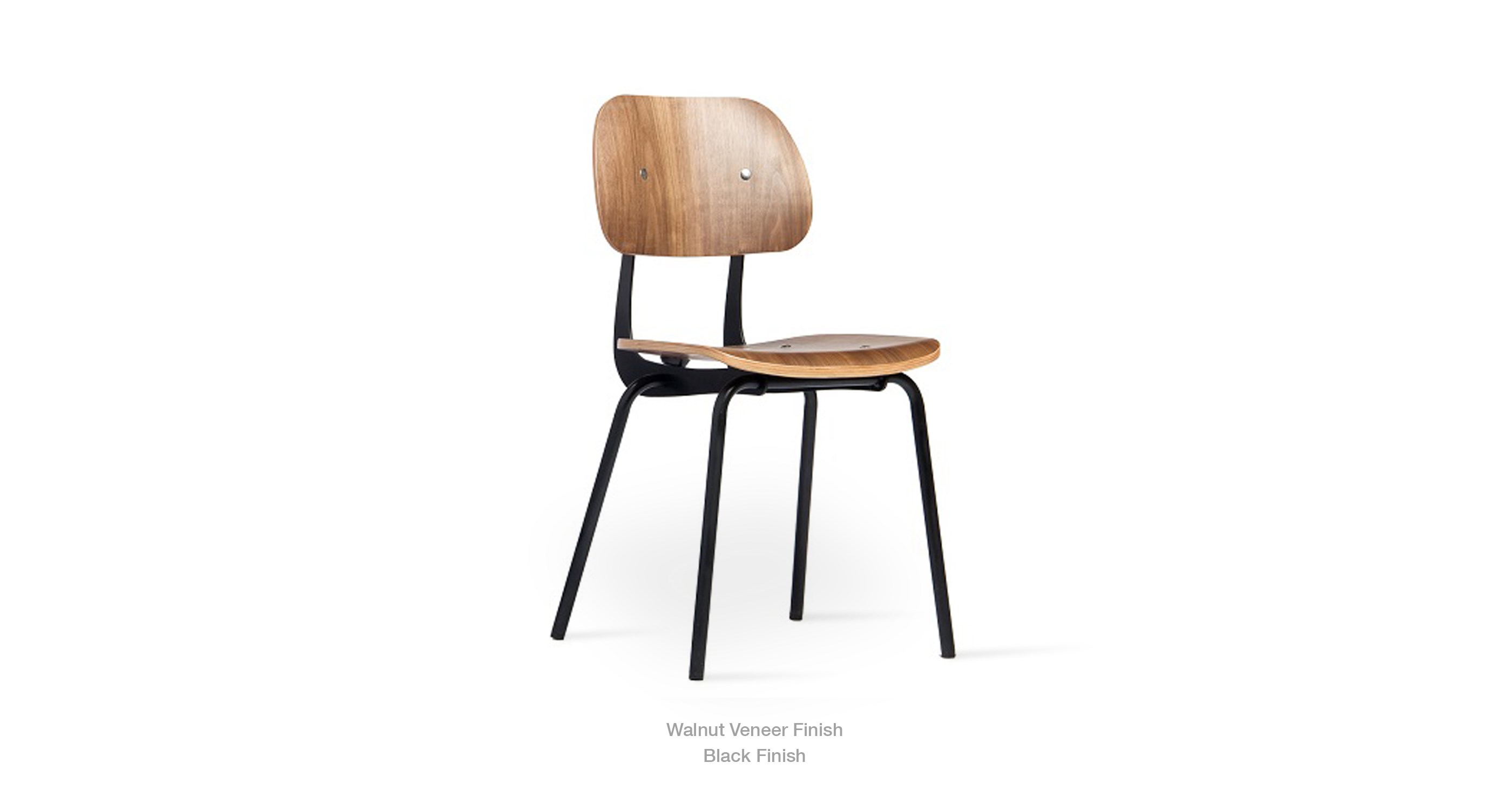 Saba Dining Walnut Finish Black