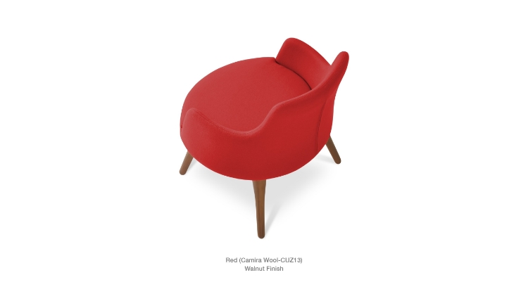 Dervish Wood Lounge Red Wool