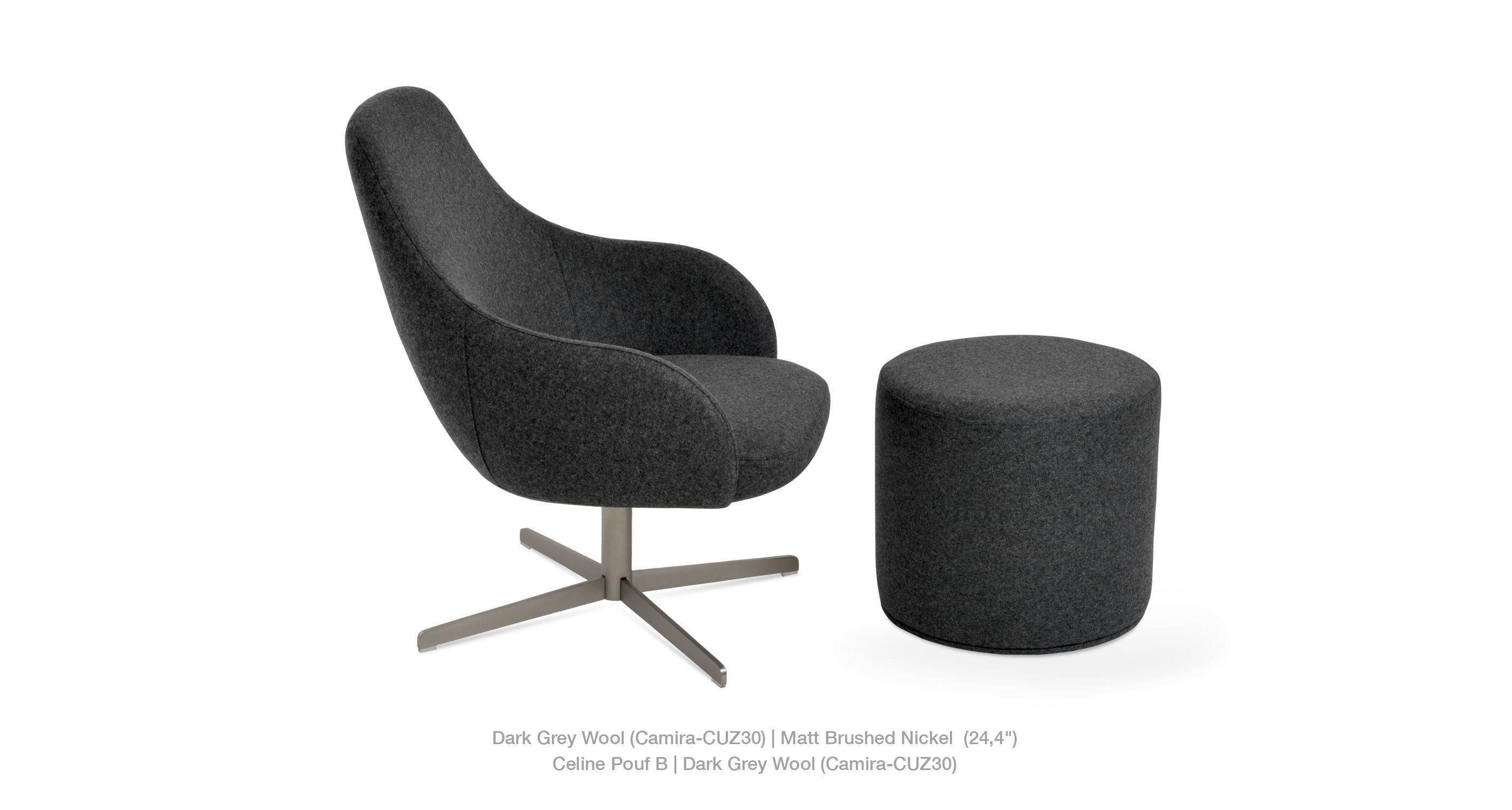 dark grey wool - celine