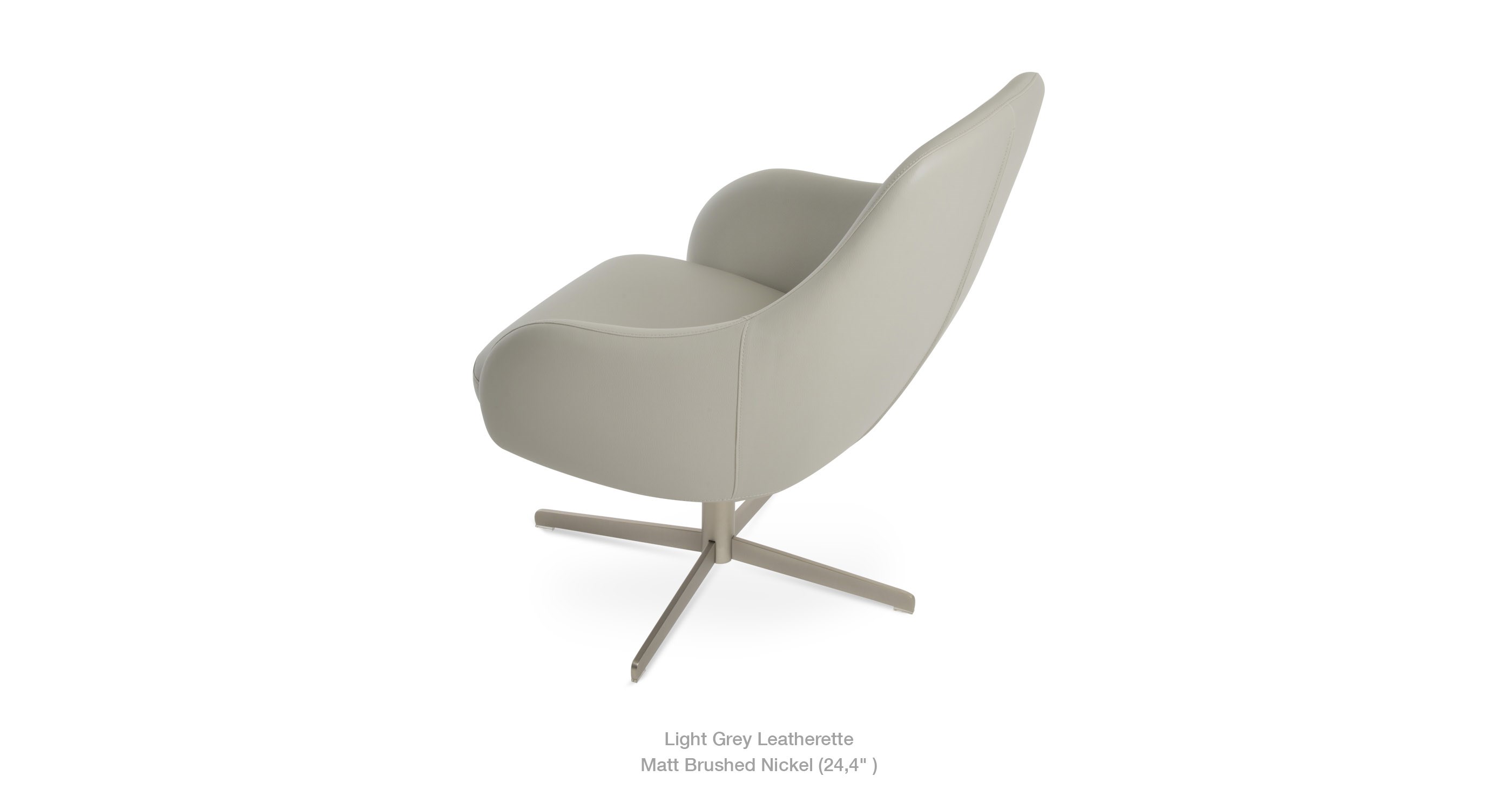 light grey leatherette