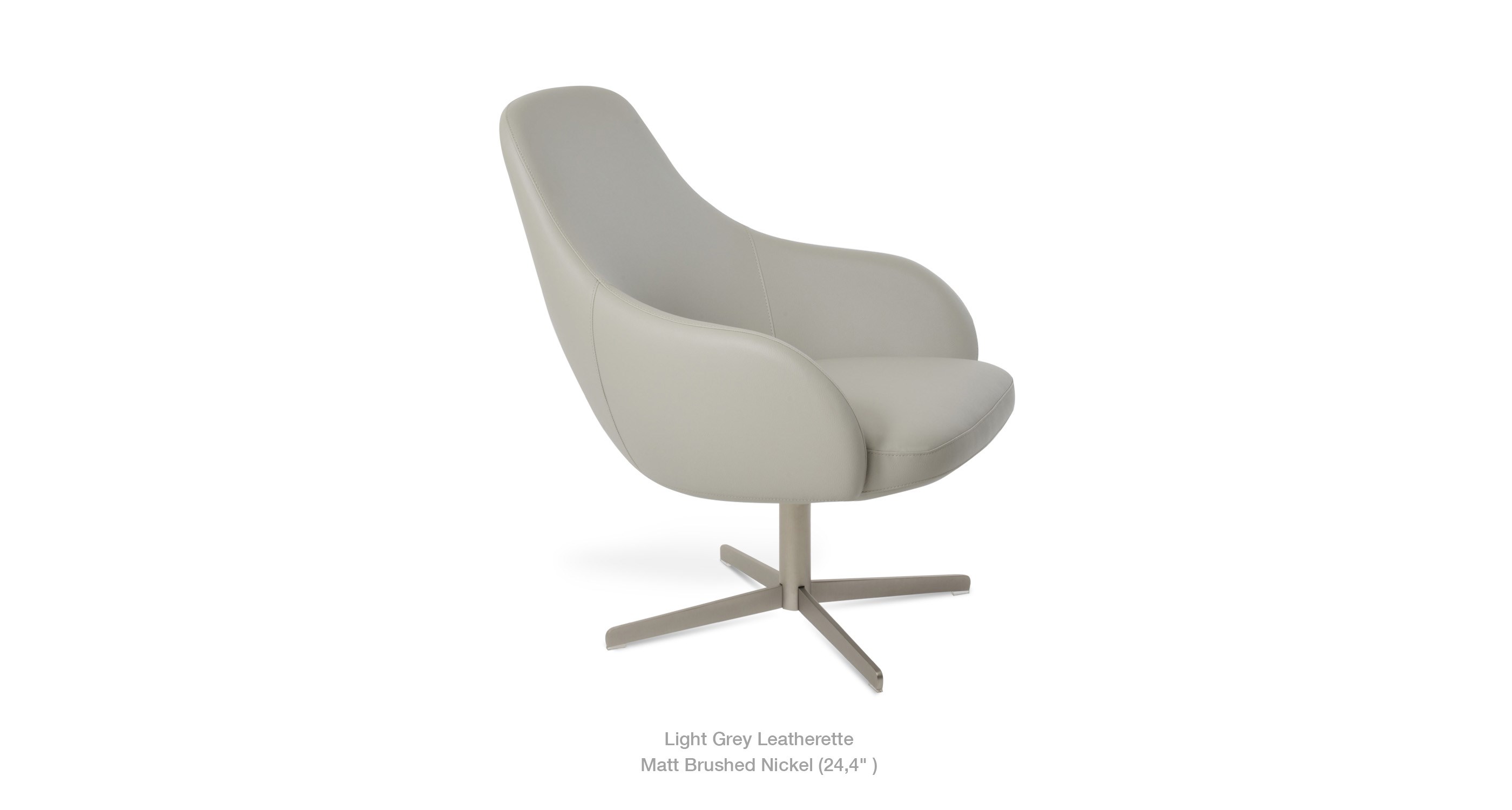 light grey leatherette