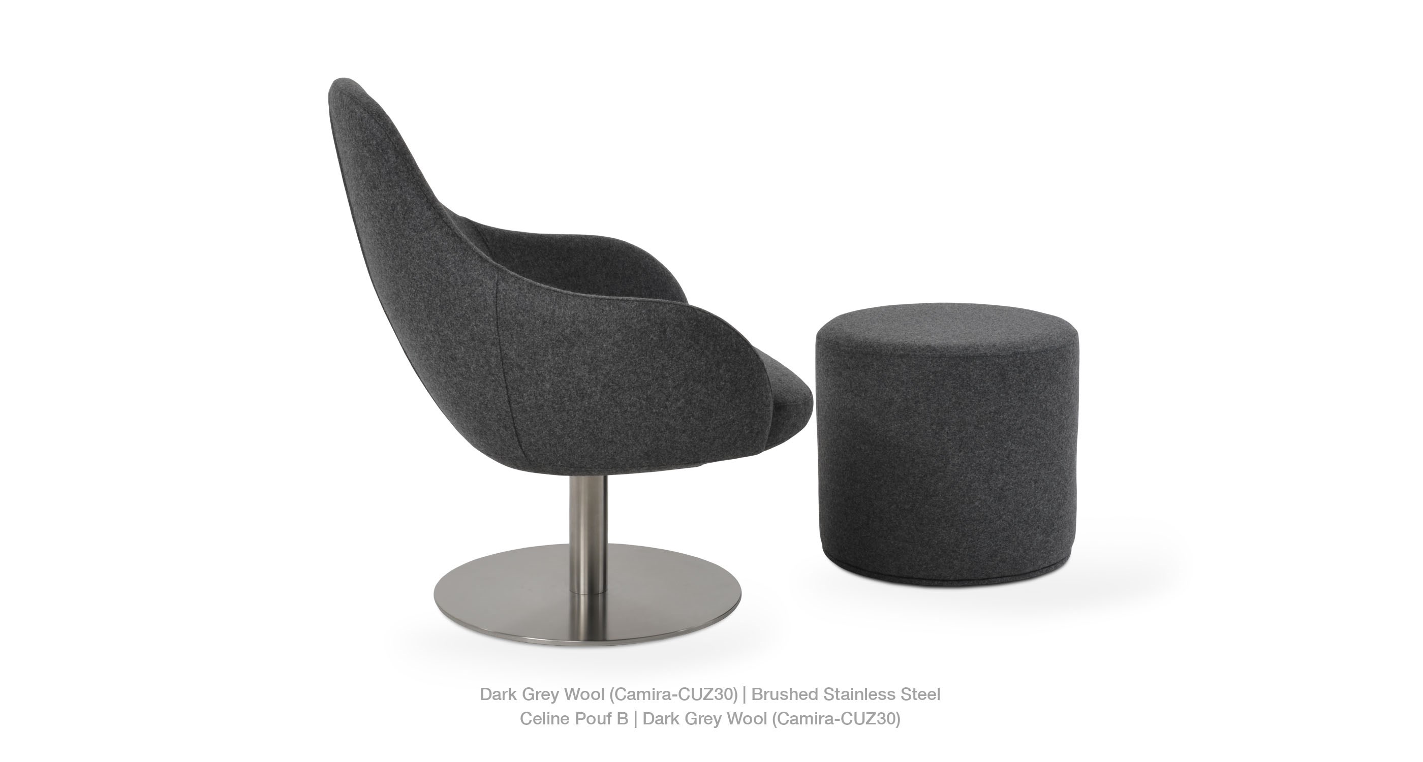 dark grey wool