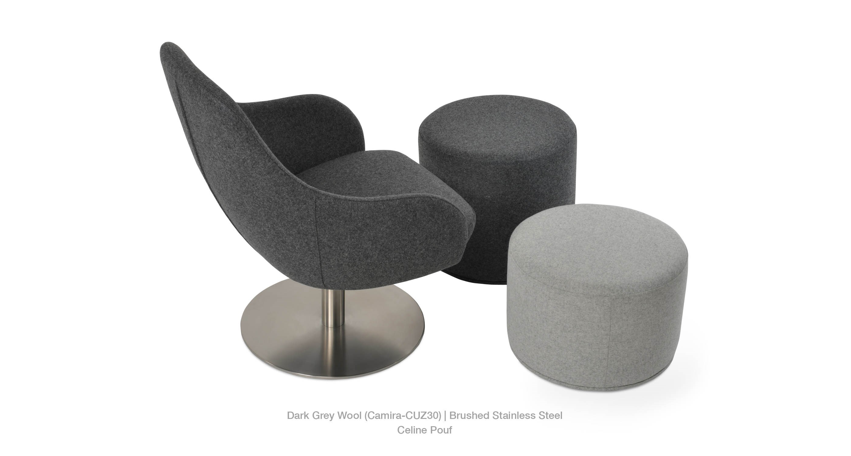 dark grey wool