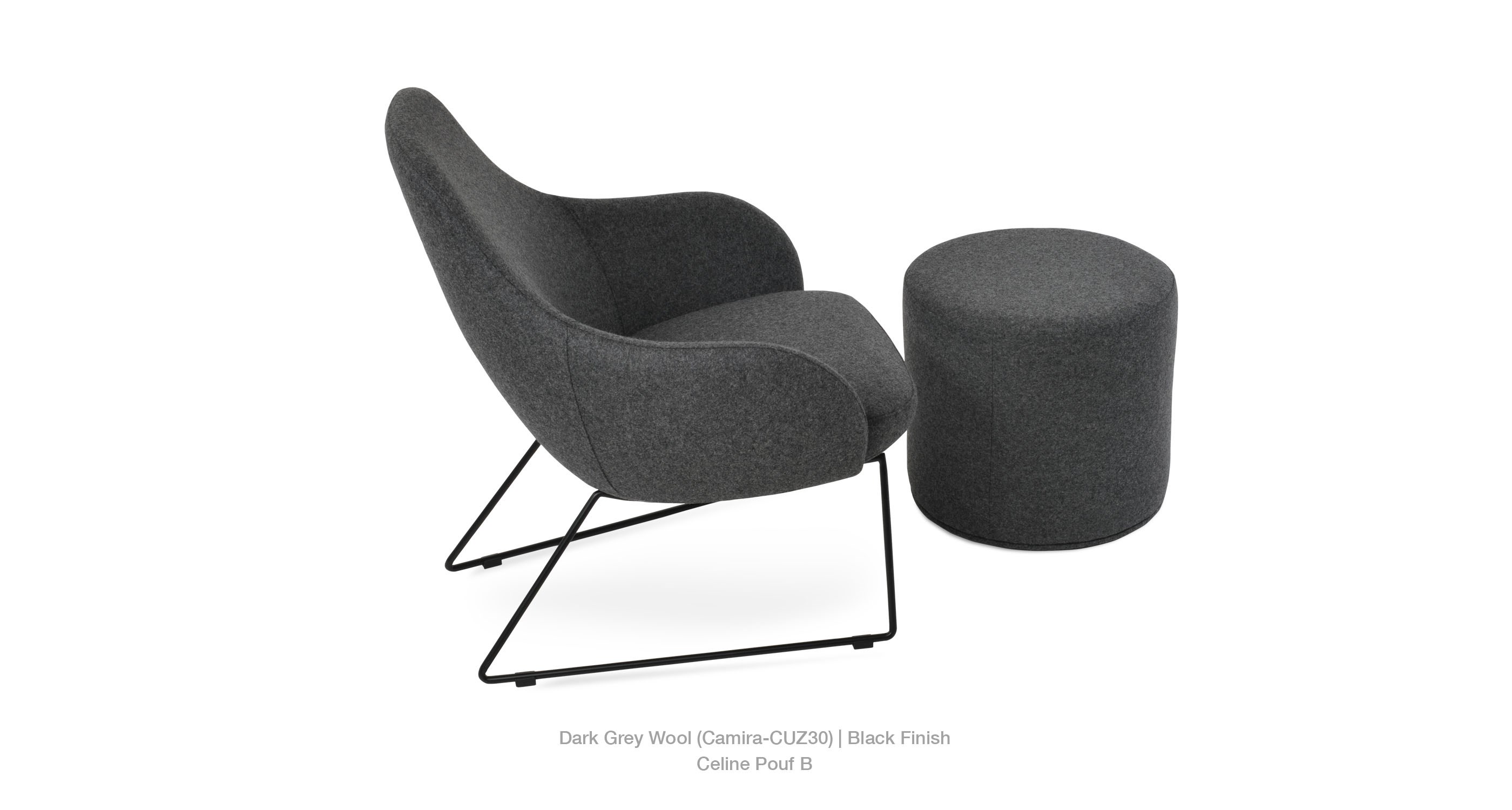 dark grey wool